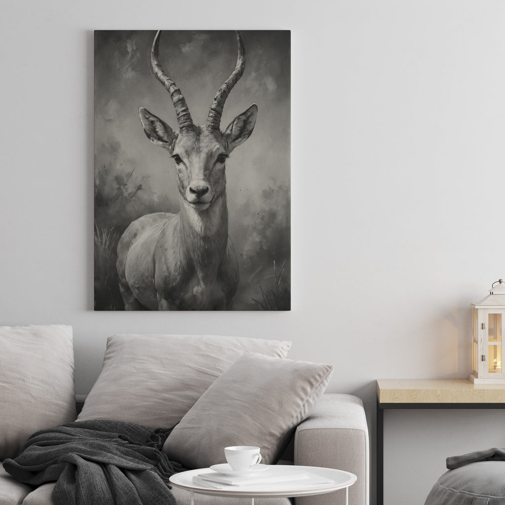 arte em canvas - Olhar gracioso- Impressão artística a carvão