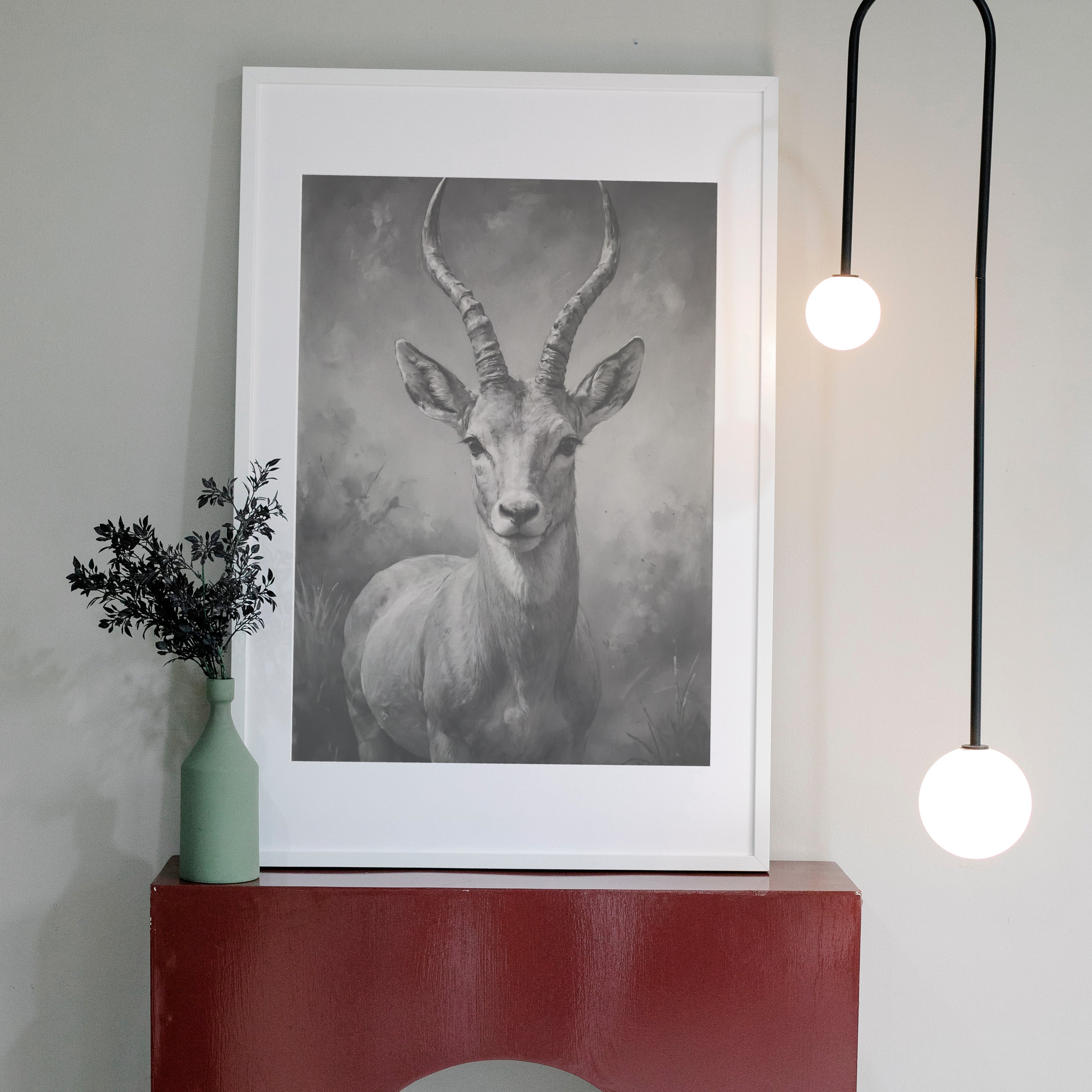 arte em canvas - Olhar gracioso- Impressão artística a carvão