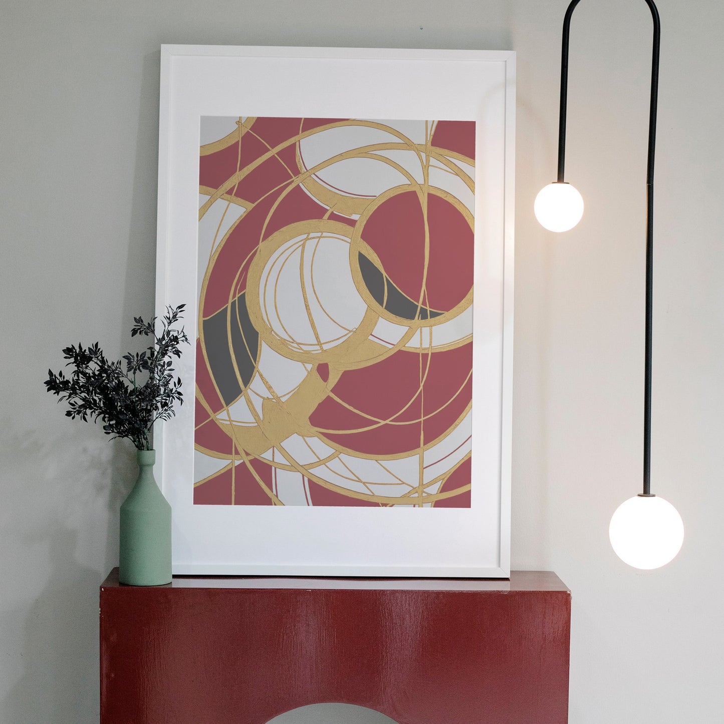 quadros vintage - Impressão de Redemoinho Abstrato