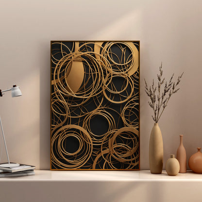 quadros com moldura - Impressão de Redemoinho Abstrato