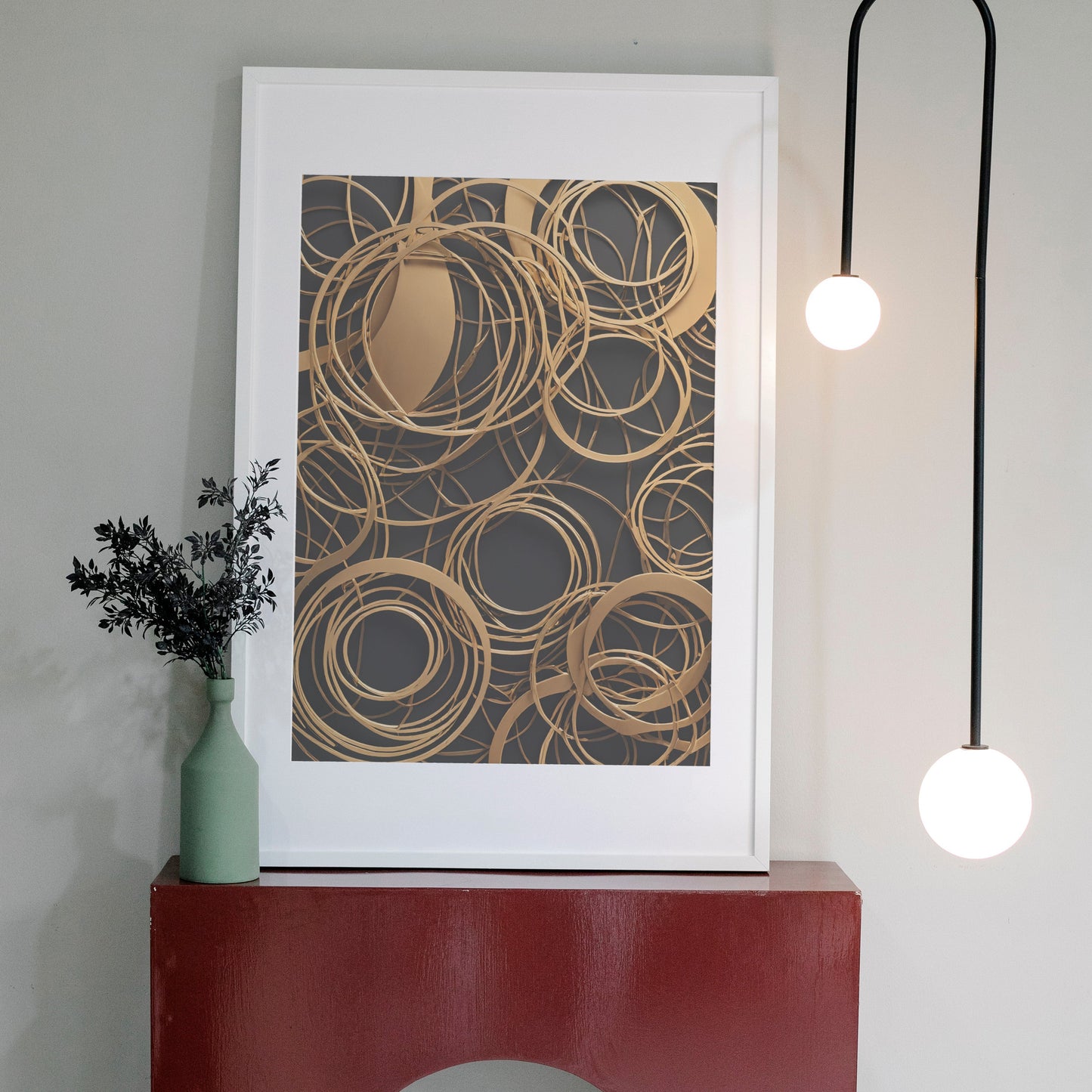 quadros com moldura - Impressão de Redemoinho Abstrato