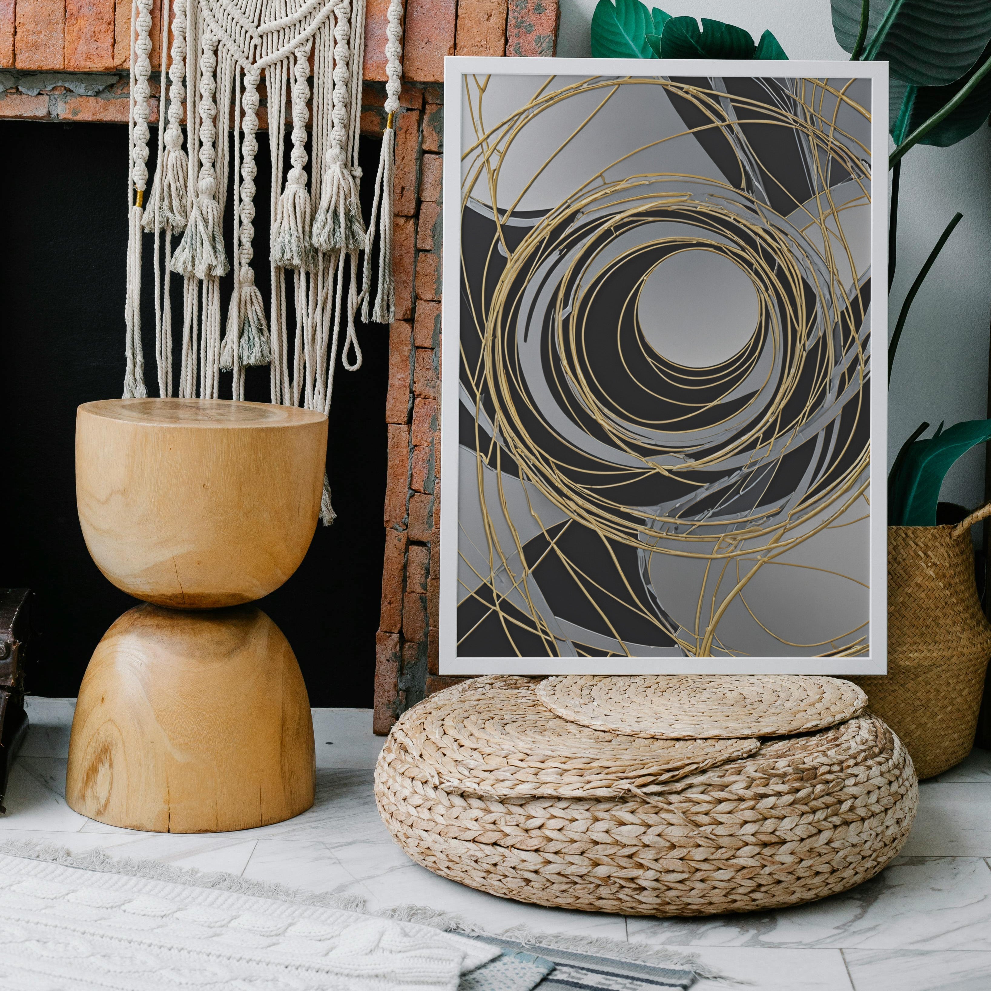 impresión en tela - Impresión de Redemoinho Abstrato