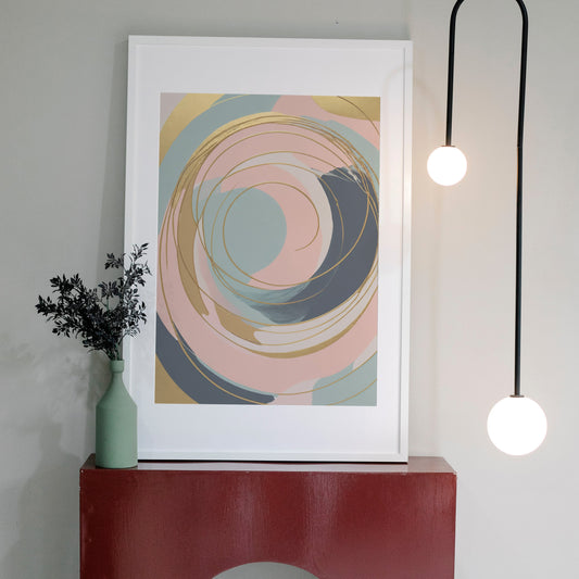 quadros personalizados - Impressão abstrata em redemoinho