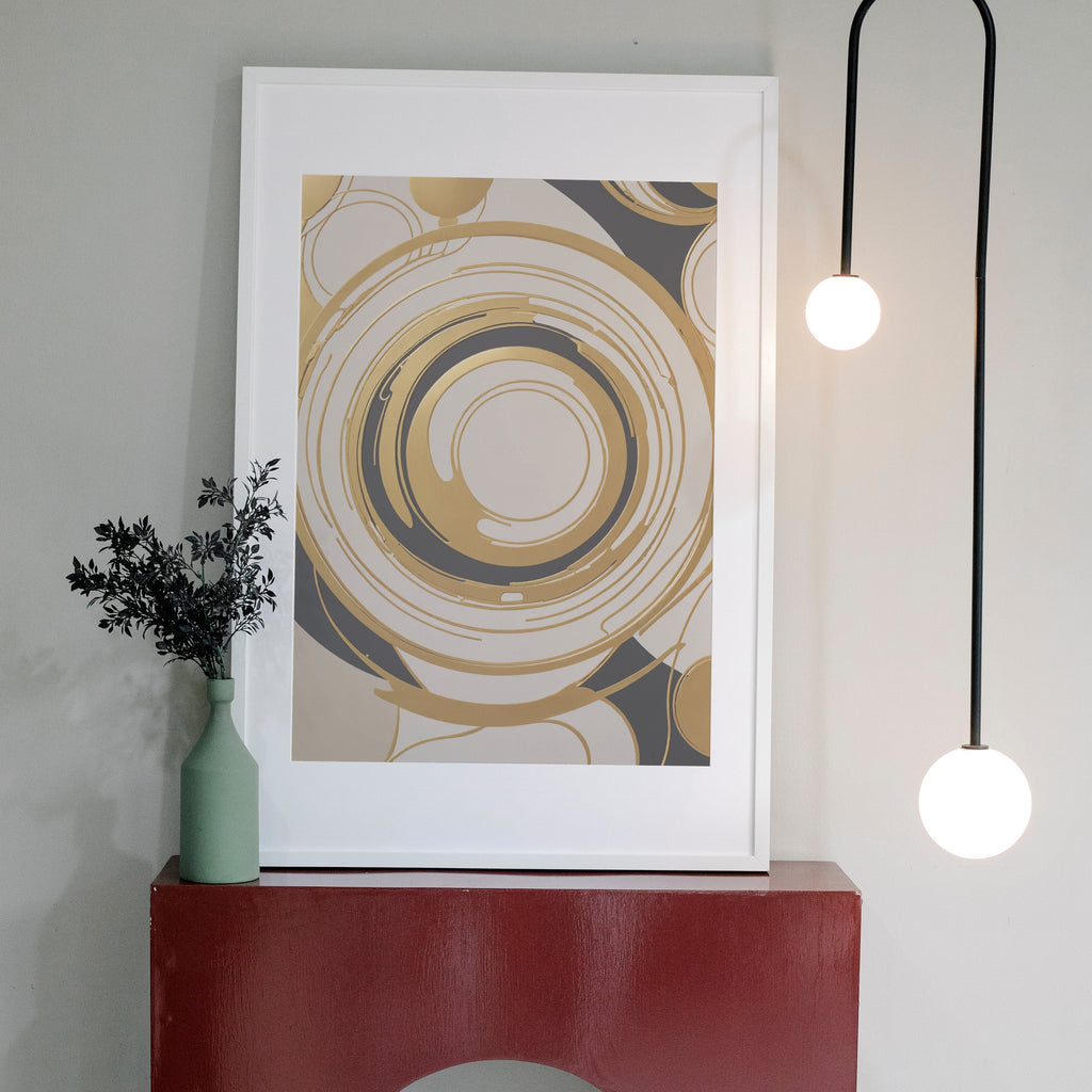 quadros para sala - Impressão de redemoinho abstrato