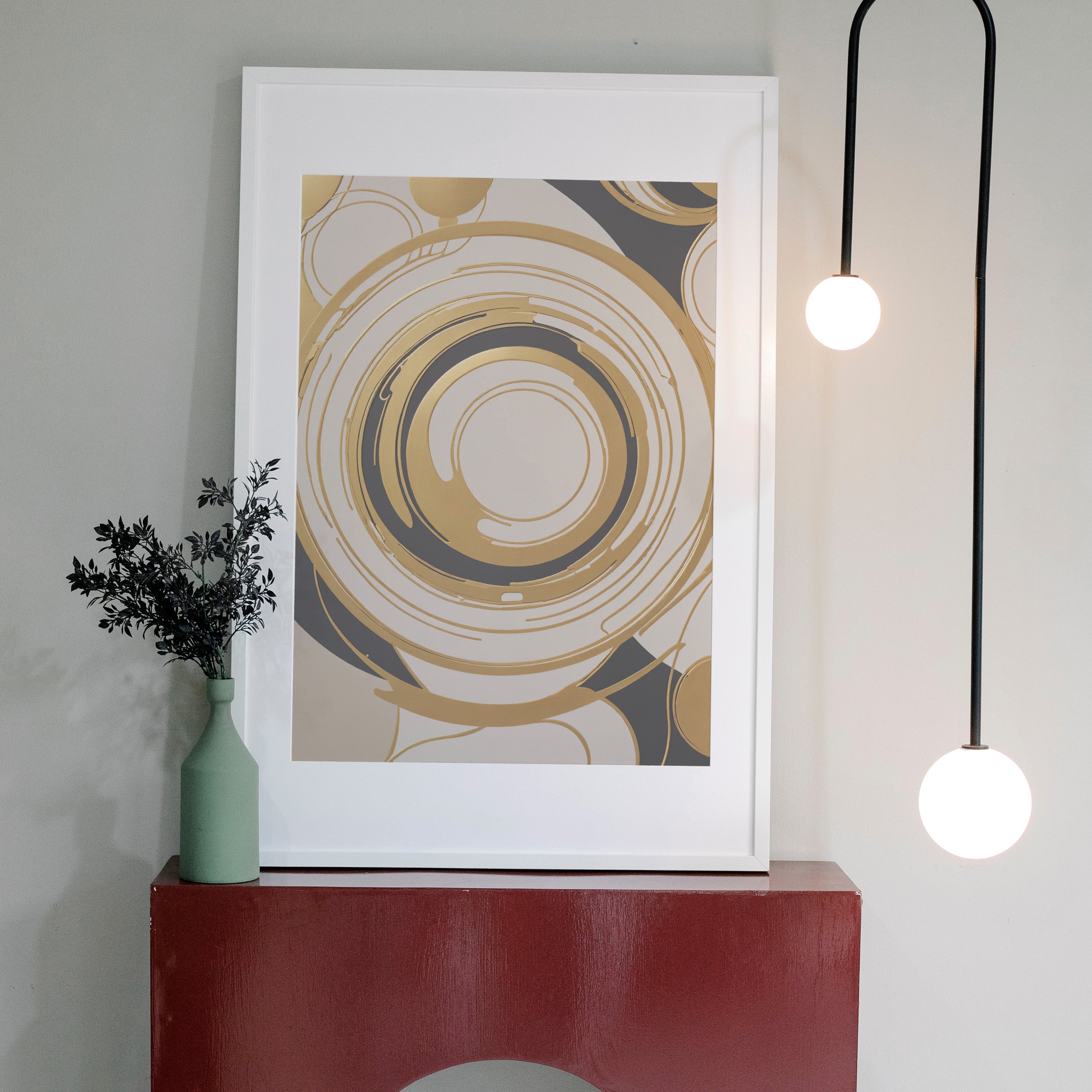 cuadros para sala - Impressão de redemoinho abstrato