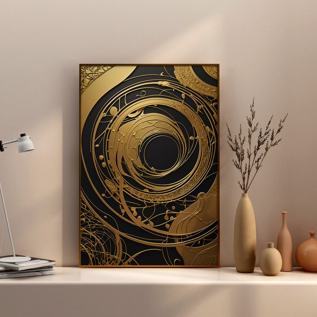 cuadros con moldura - Impressão de Redemoinho Abstrato