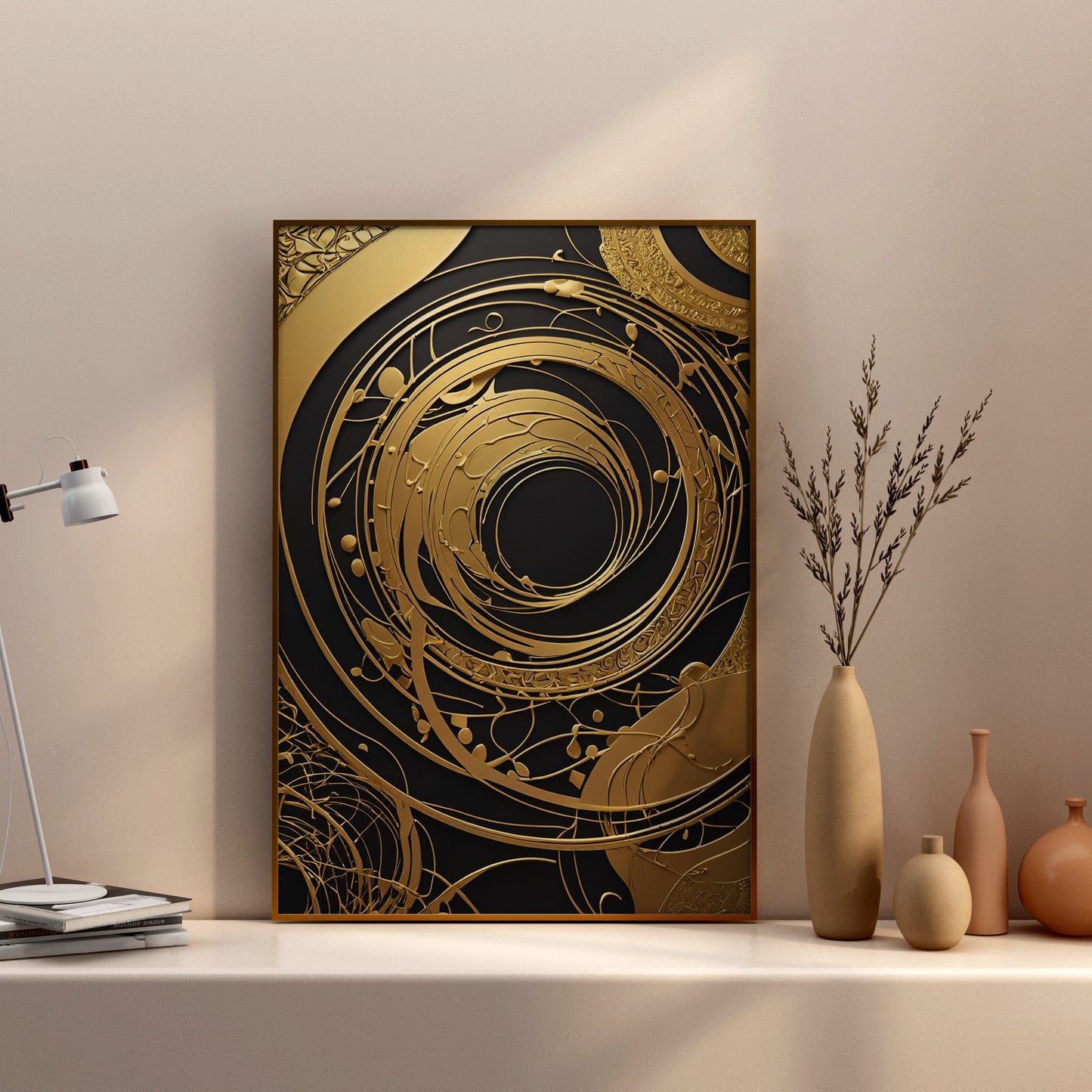 quadros com moldura - Impressão de Redemoinho Abstrato