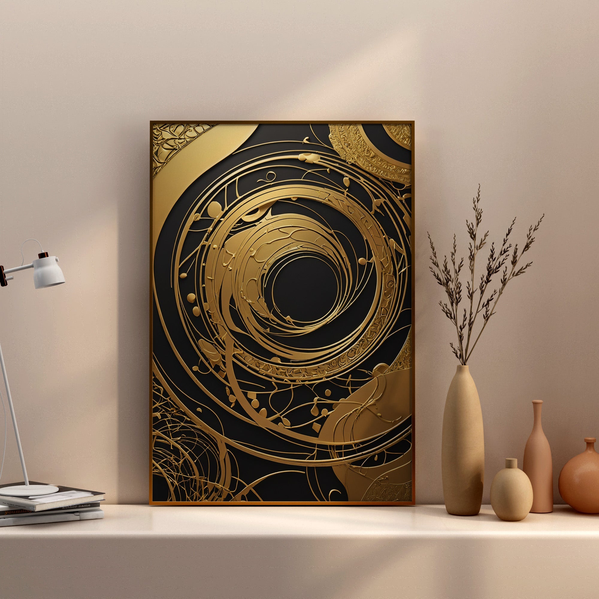 cuadros con moldura - Impressão de Redemoinho Abstrato