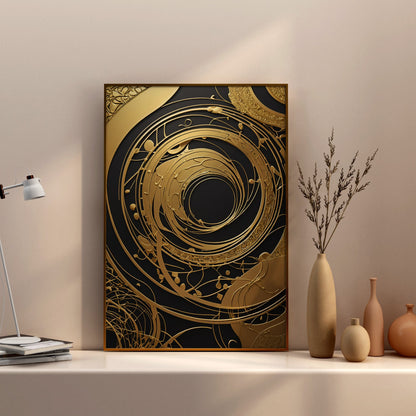 quadros com moldura - Impressão de Redemoinho Abstrato