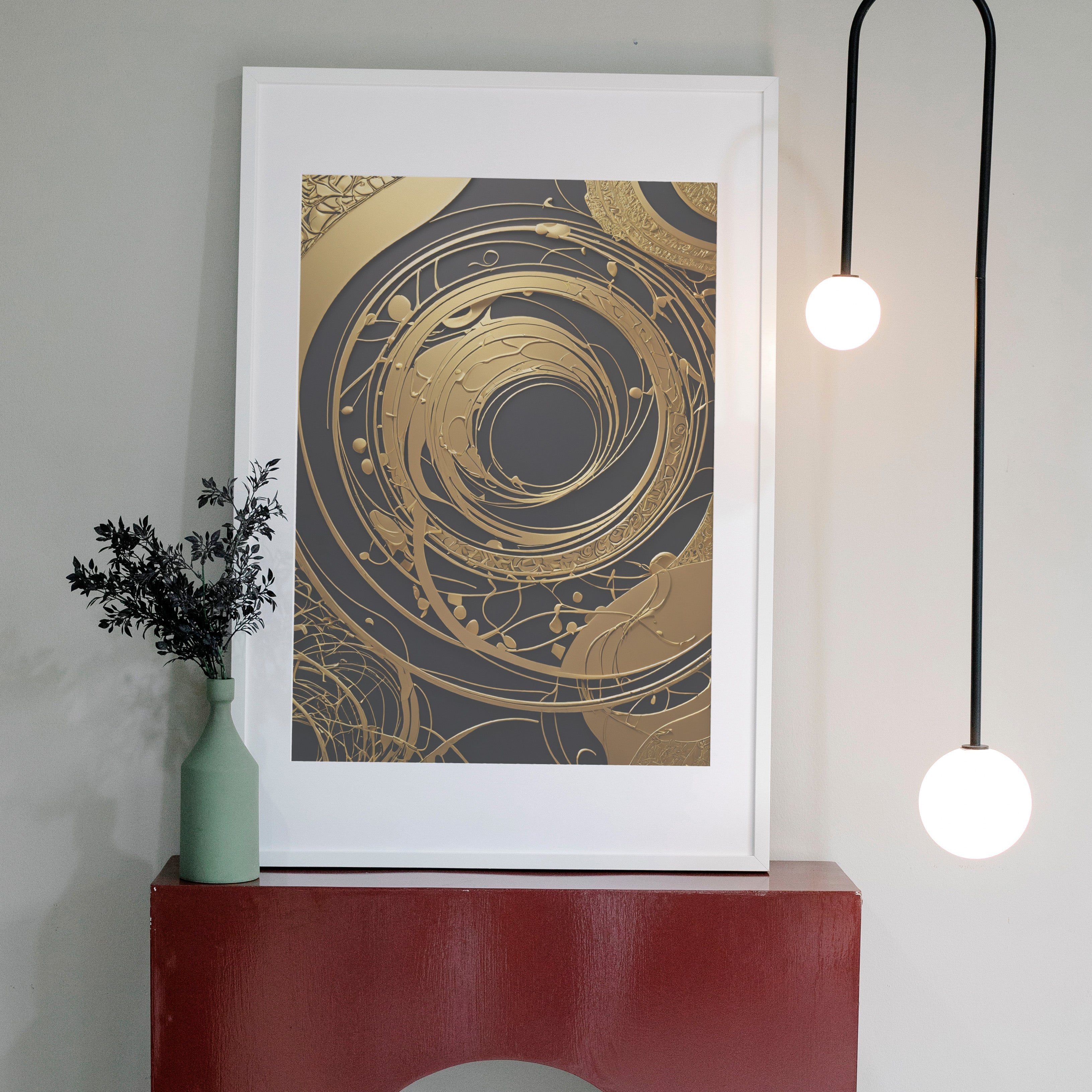 cuadros con moldura - Impressão de Redemoinho Abstrato