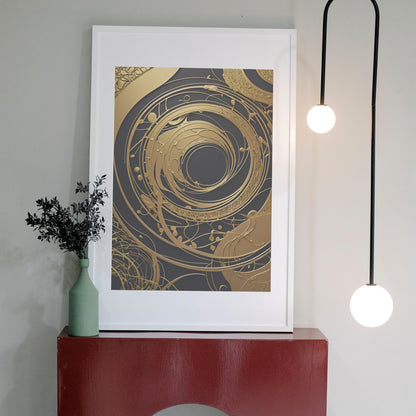 quadros com moldura - Impressão de Redemoinho Abstrato
