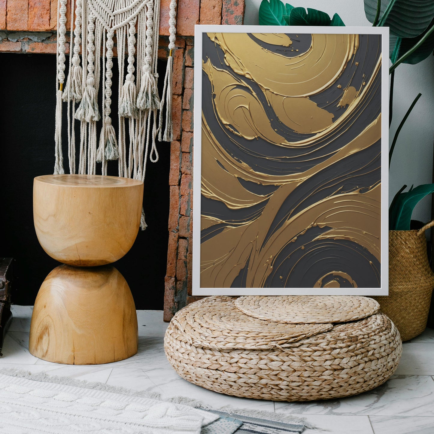 decoração de parede - Impressão de redemoinho abstrato