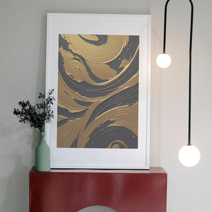 decoração de parede - Impressão de redemoinho abstrato