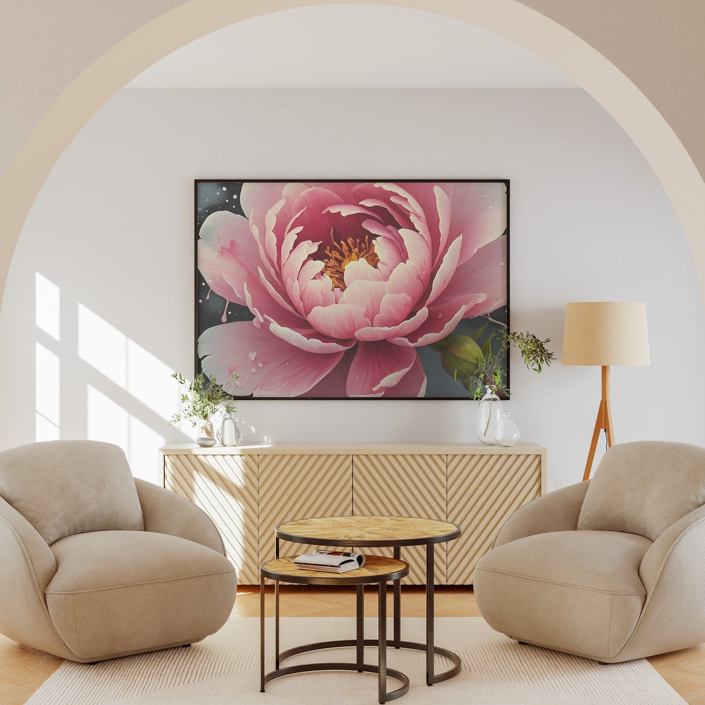 decoração com quadros - Arte Floral Abstrata