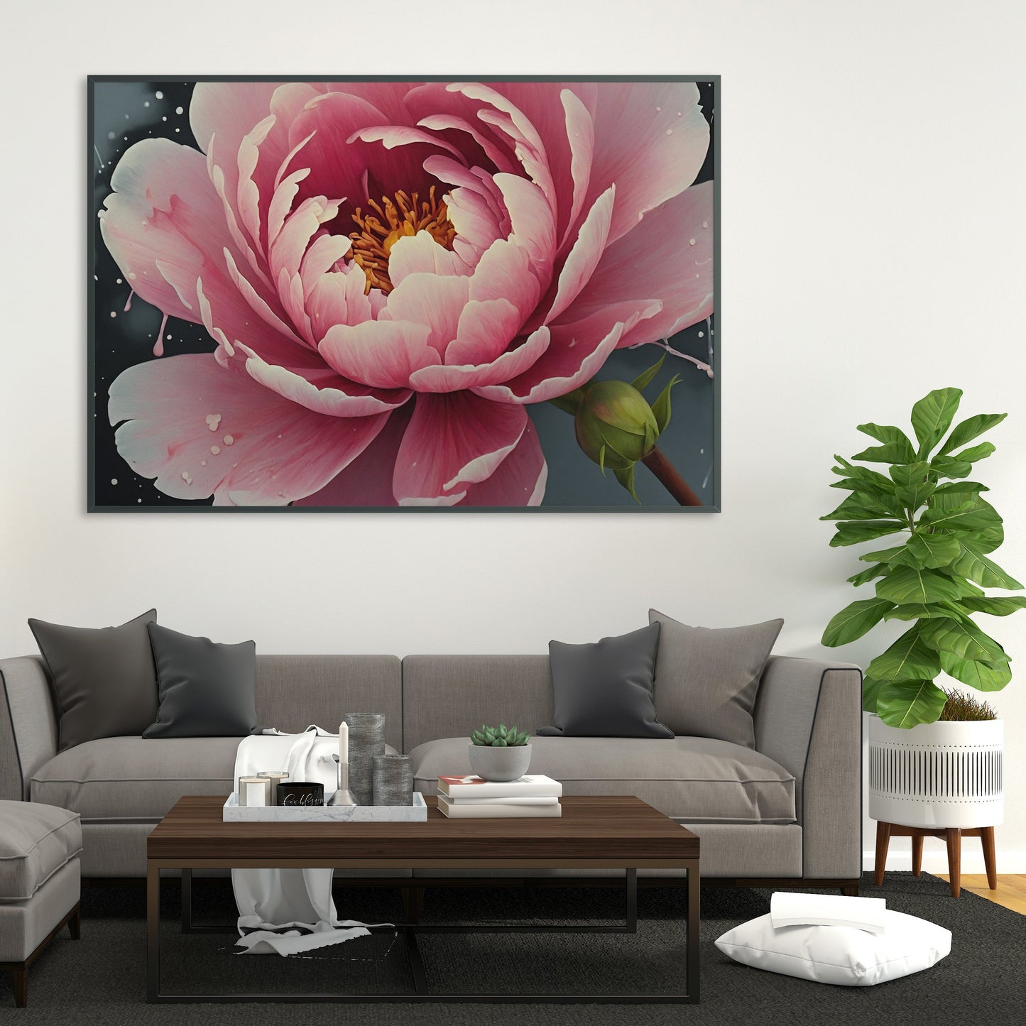 decoração com quadros - Arte Floral Abstrata