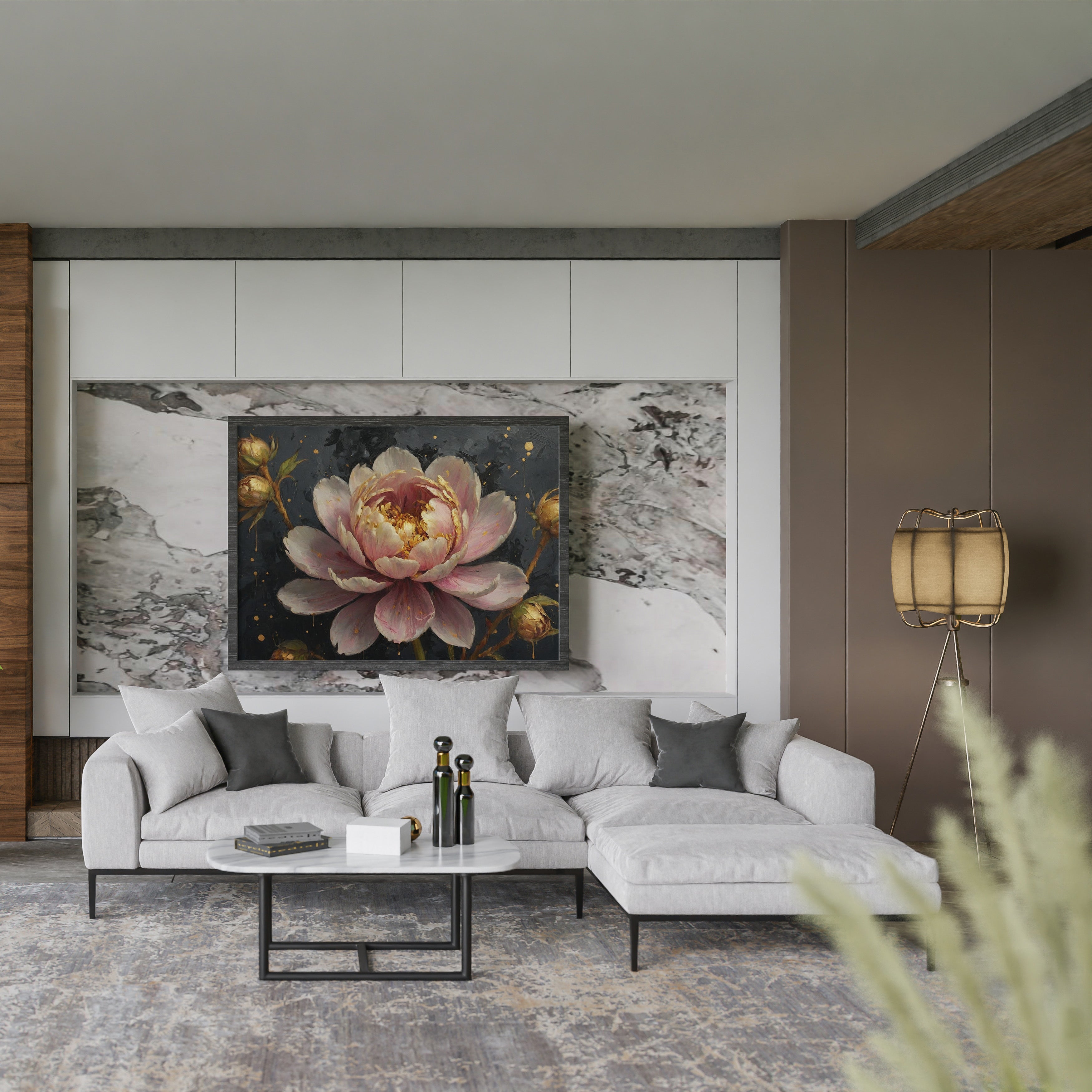 cuadros con moldura - Arte floral abstrata