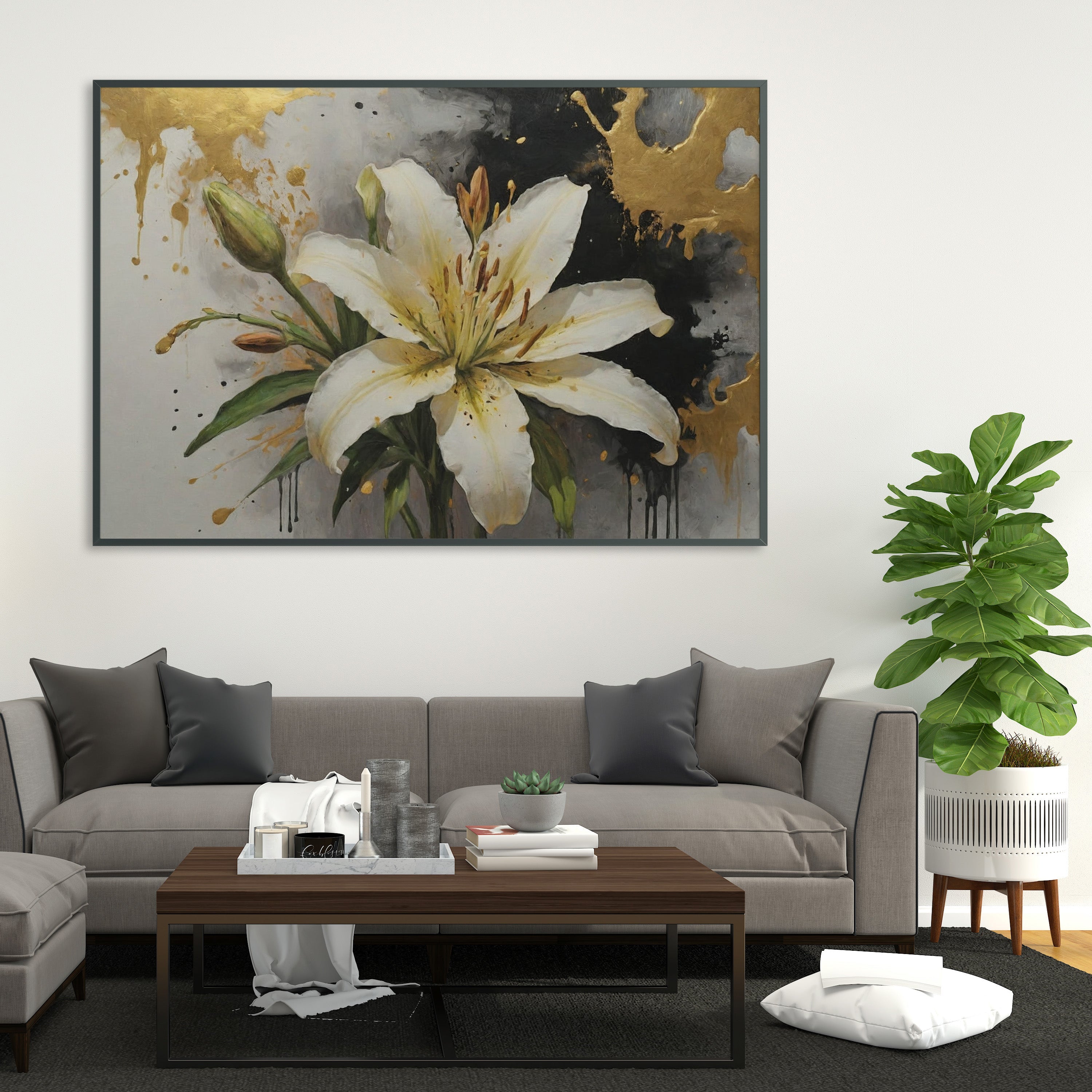 decoración de pared - Arte Floral Abstrata