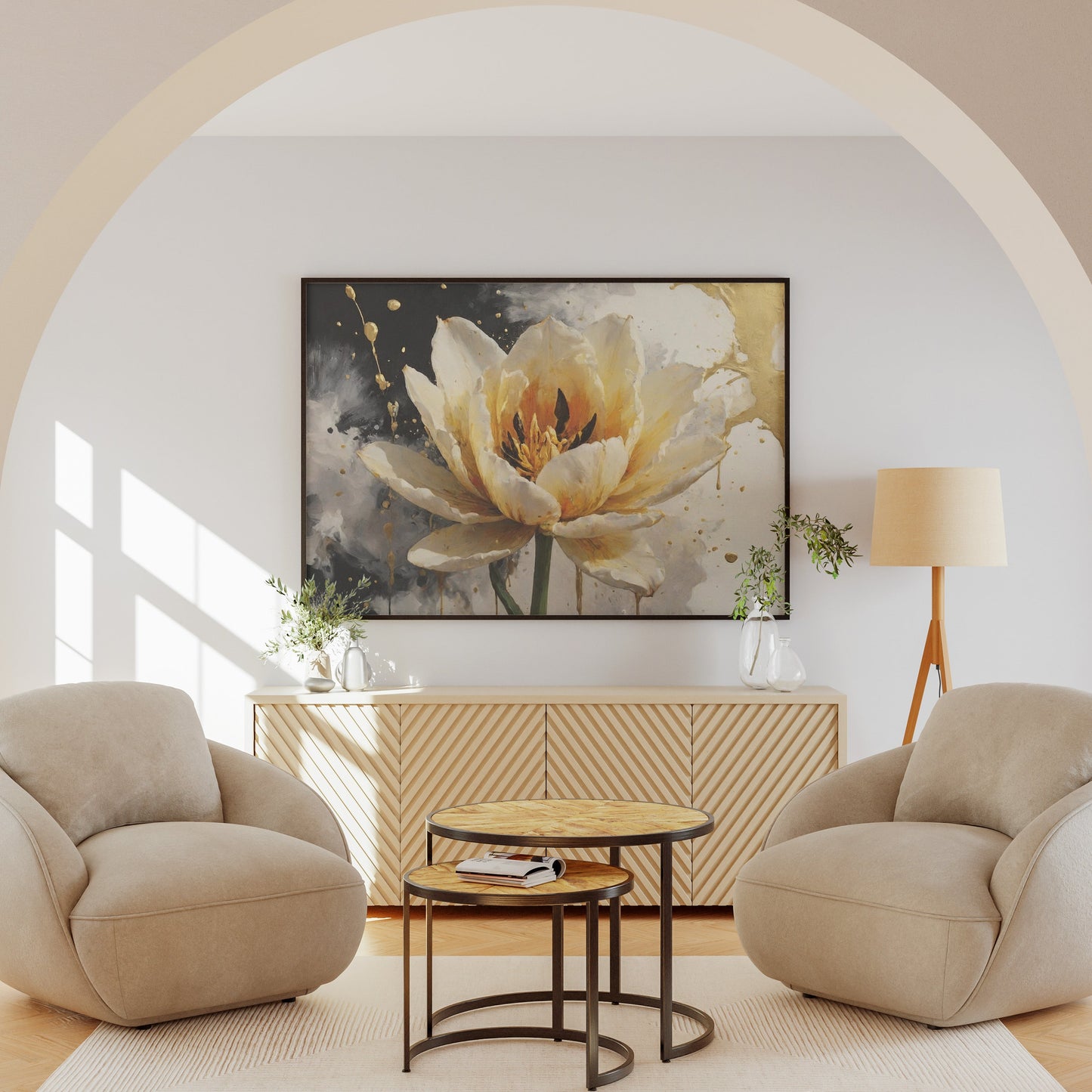 pôsteres decorativos - Arte Floral Abstrata