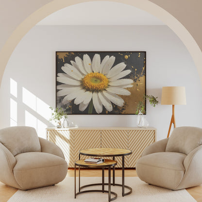 arte em canvas - Arte floral abstrata