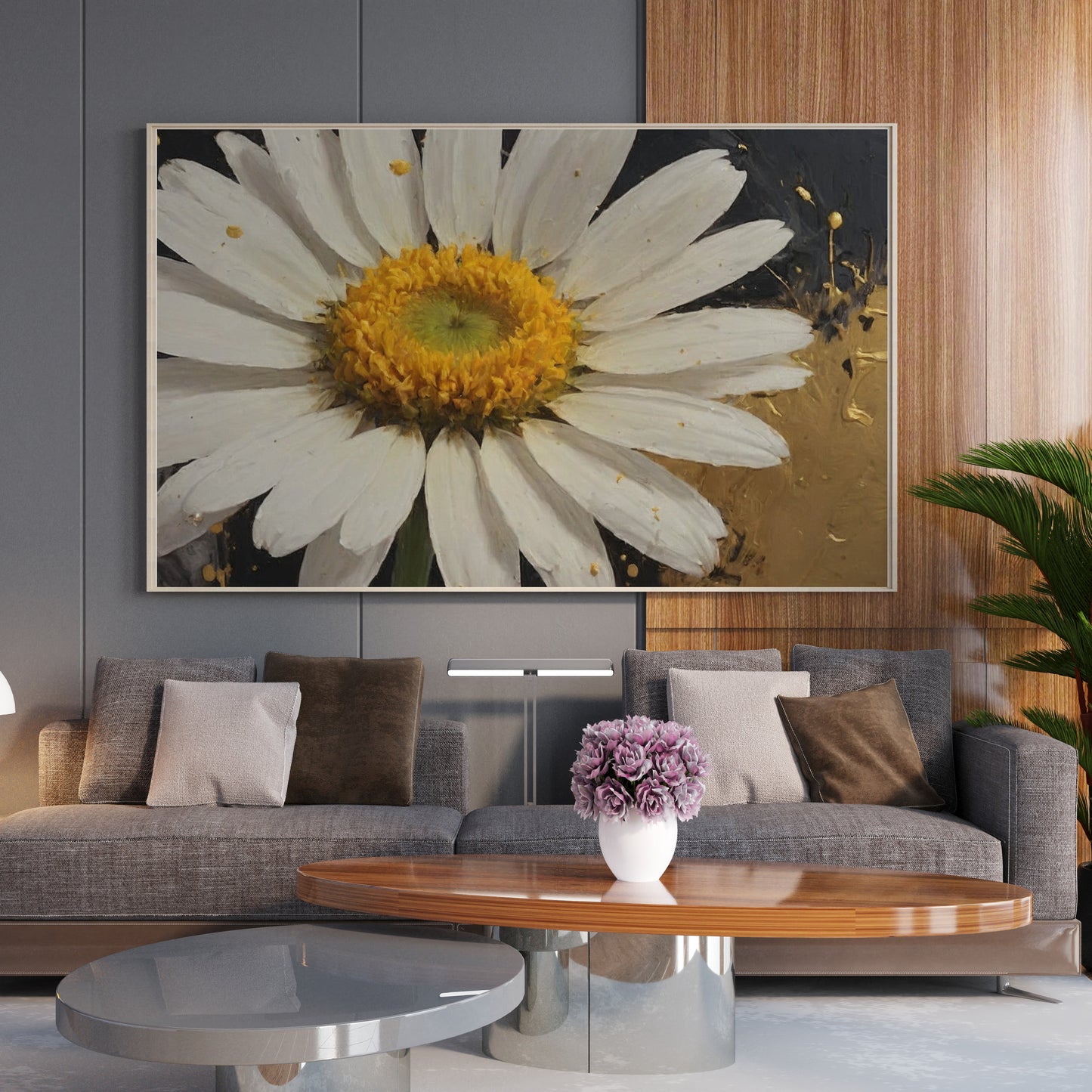 arte em canvas - Arte floral abstrata
