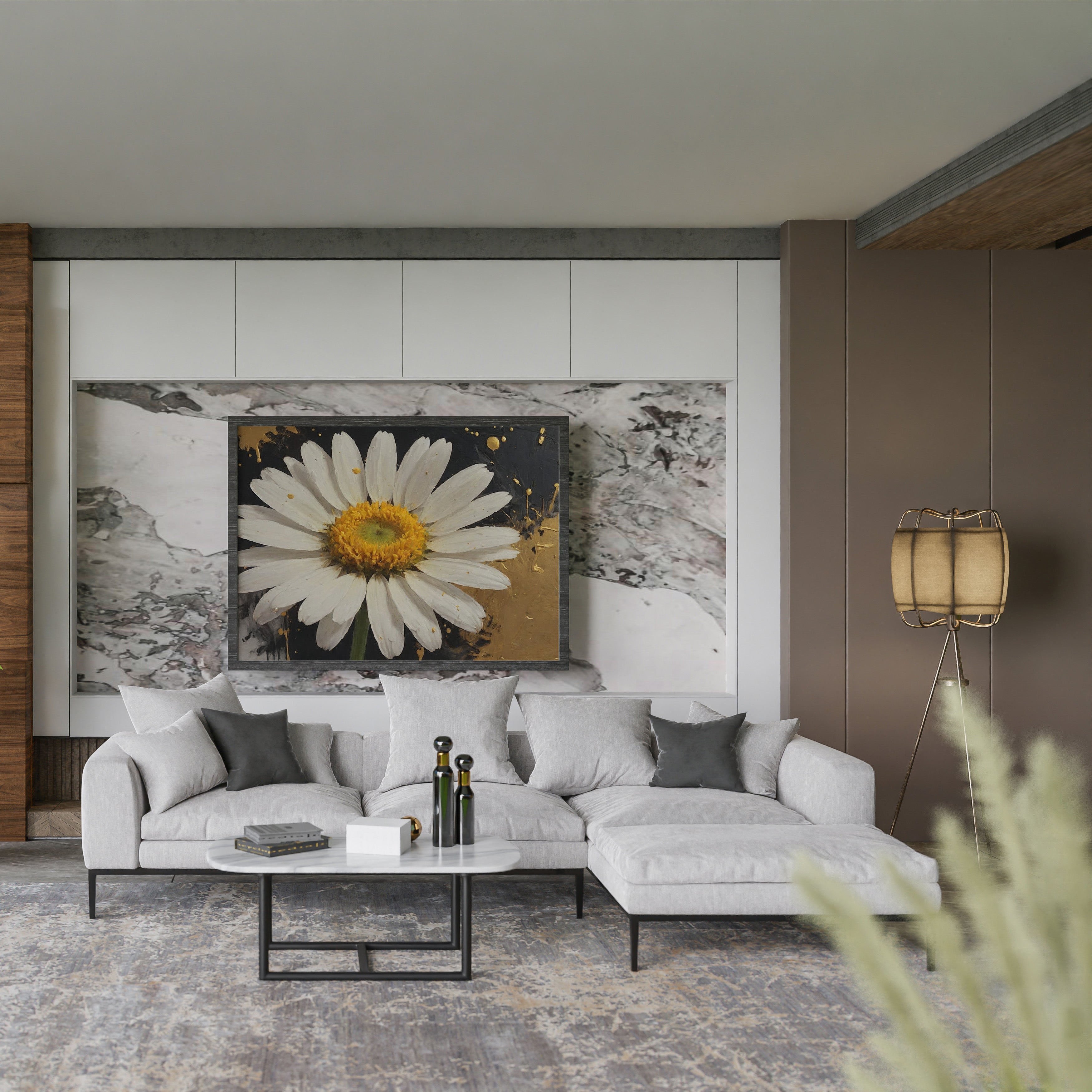 arte en lienzo - Arte floral abstracto