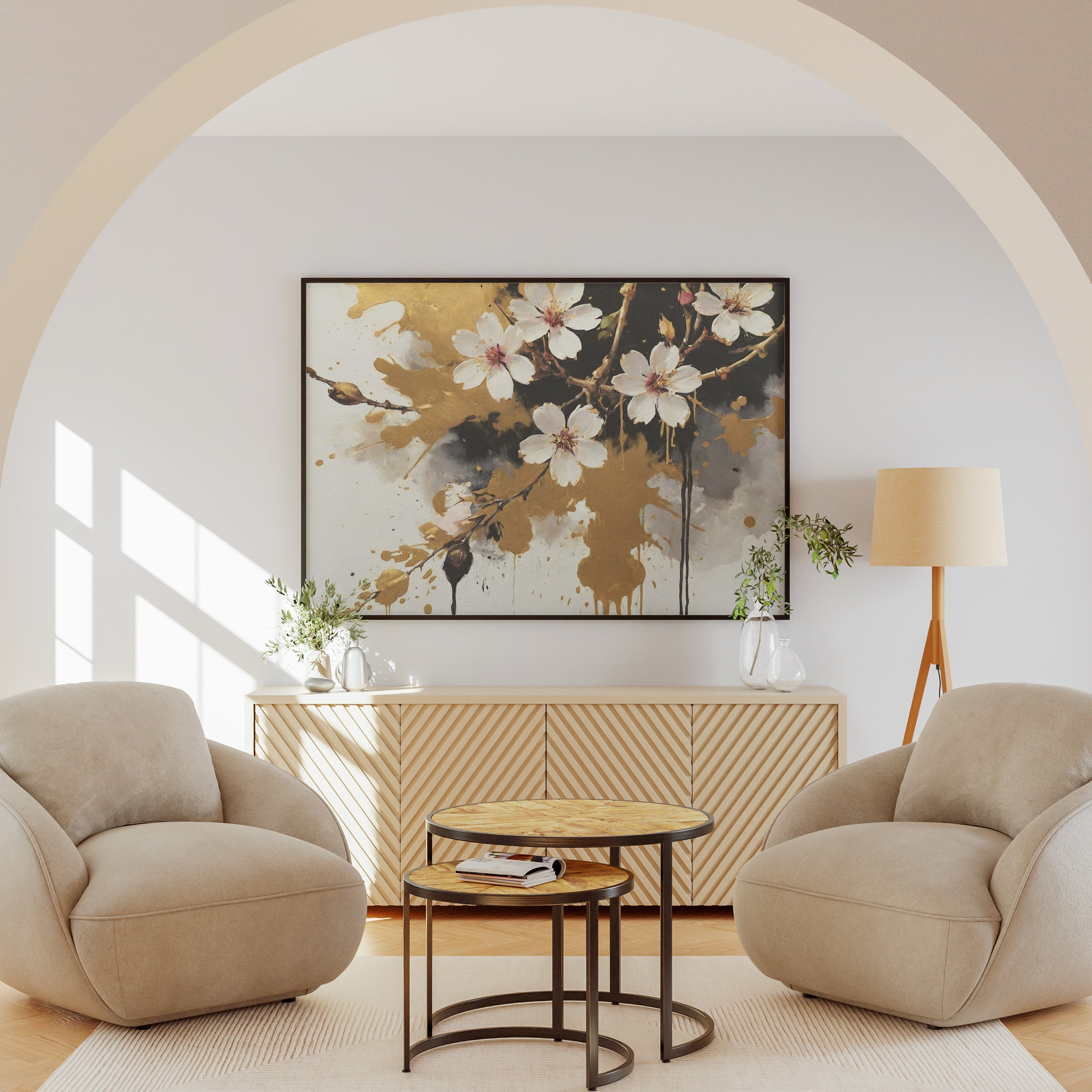 cuadros vintage - Arte Floral Abstrata