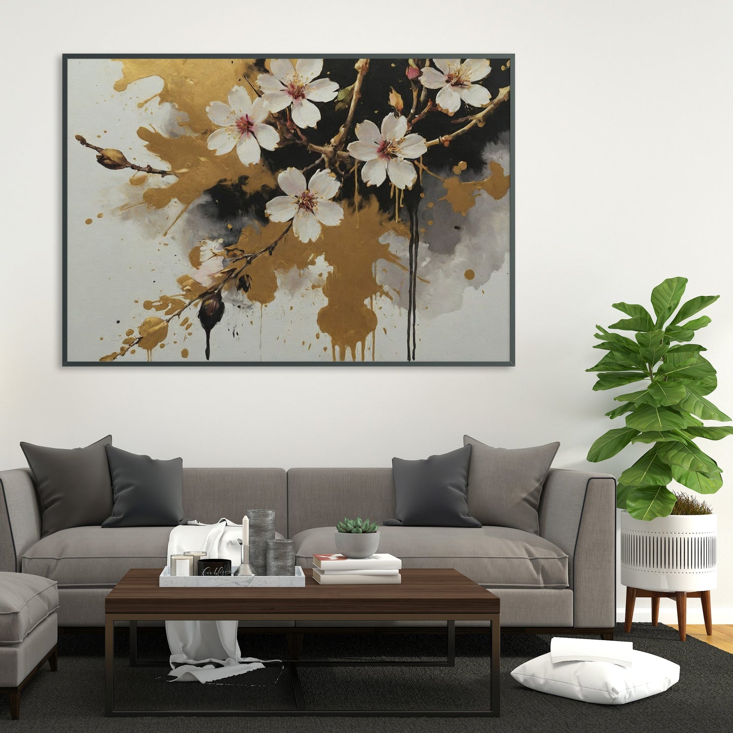 quadros vintage - Arte Floral Abstrata