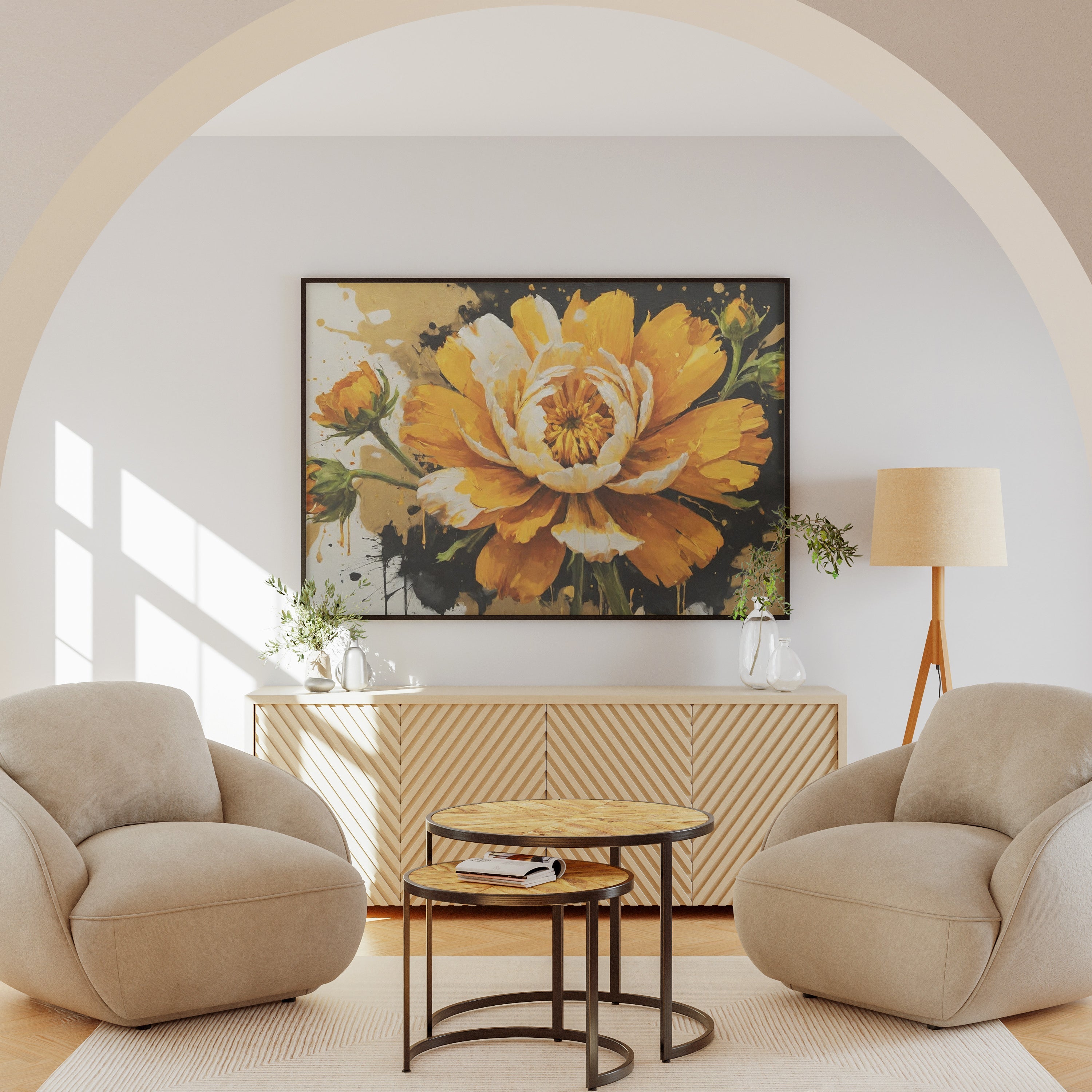 galería de cuadros - Arte floral abstracto