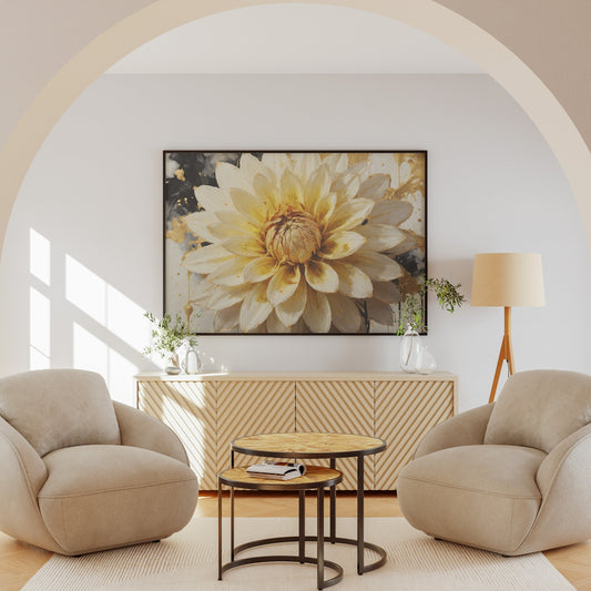 decoração com quadros - Arte Floral Abstrata