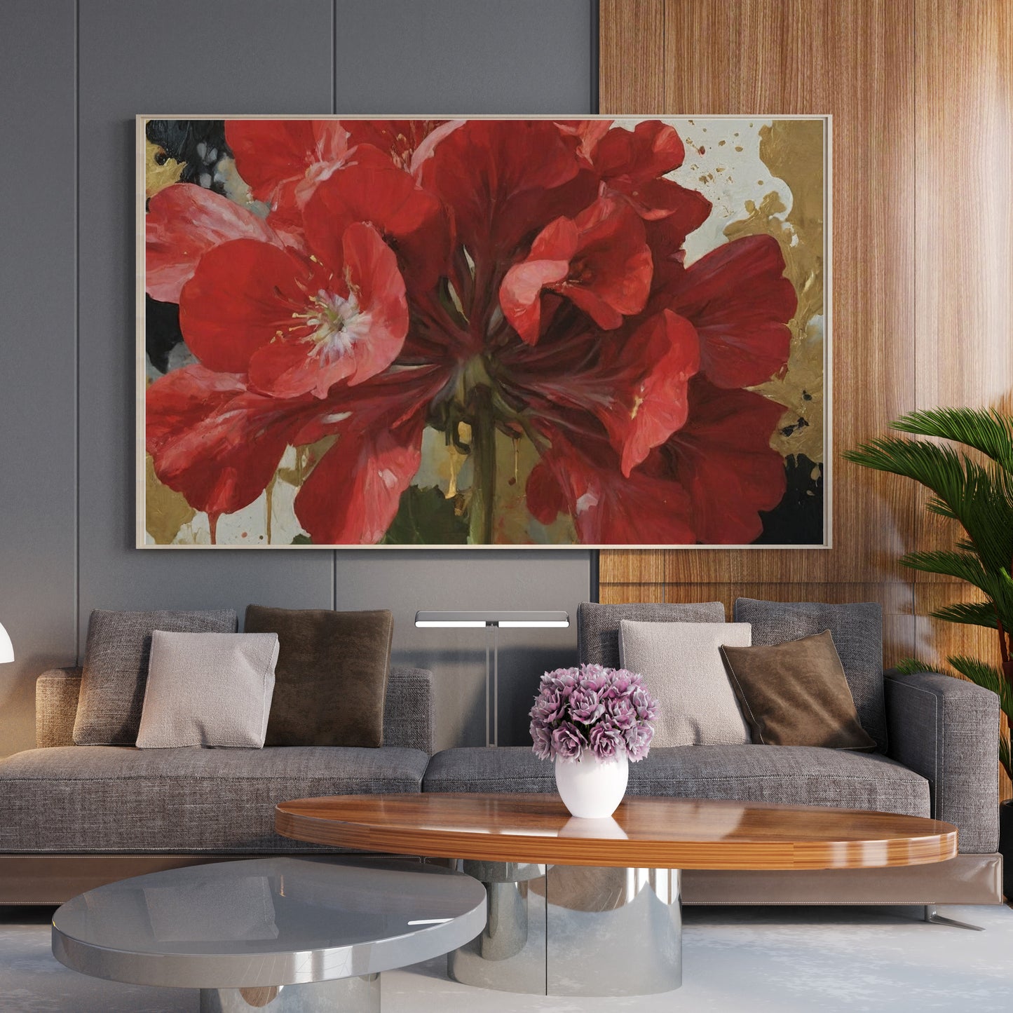 quadros para sala - Arte Floral Abstrata