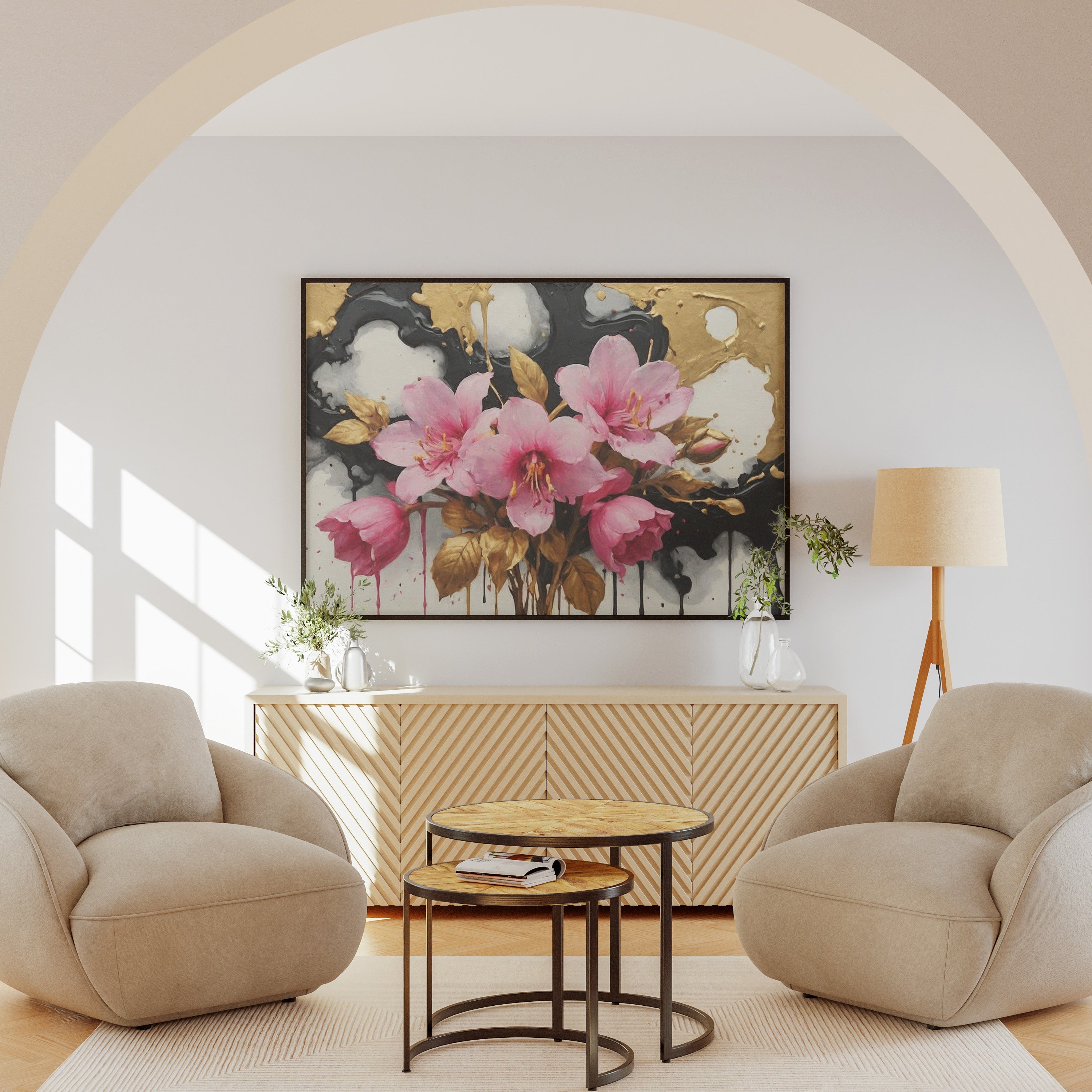 cuadros modernos - Arte floral abstrata