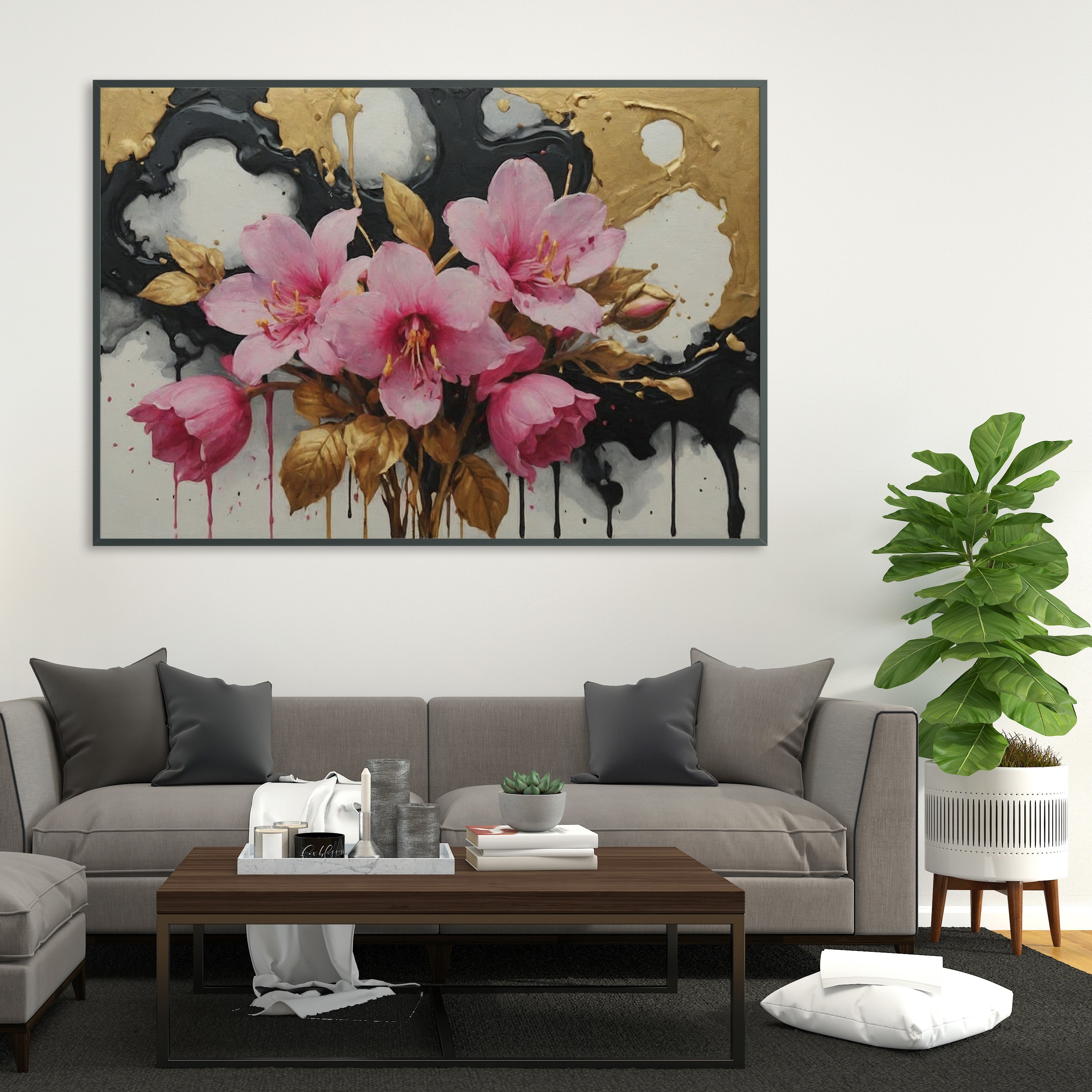 cuadros modernos - Arte floral abstrata