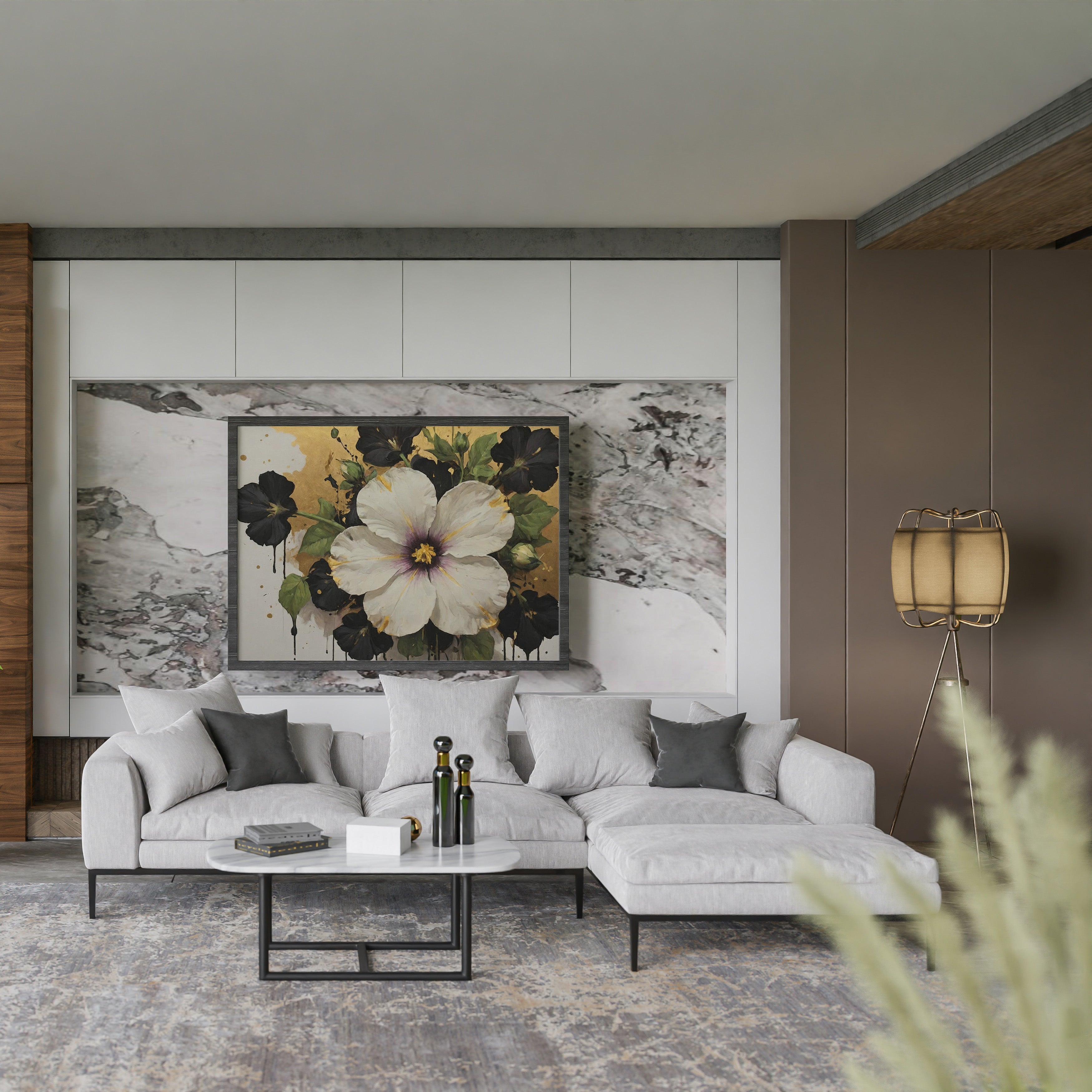 cuadros con moldura - Arte Floral Abstrata