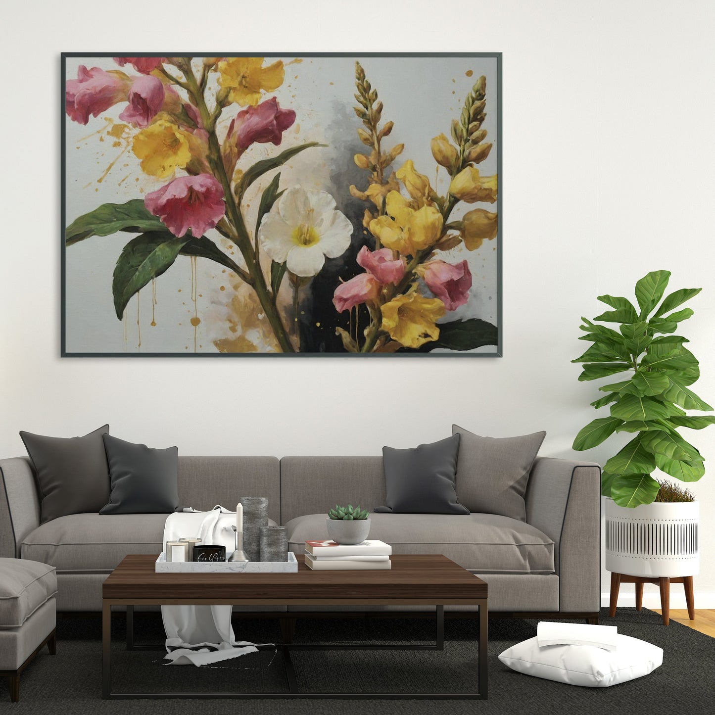 pôsteres decorativos - Arte Floral Abstrata