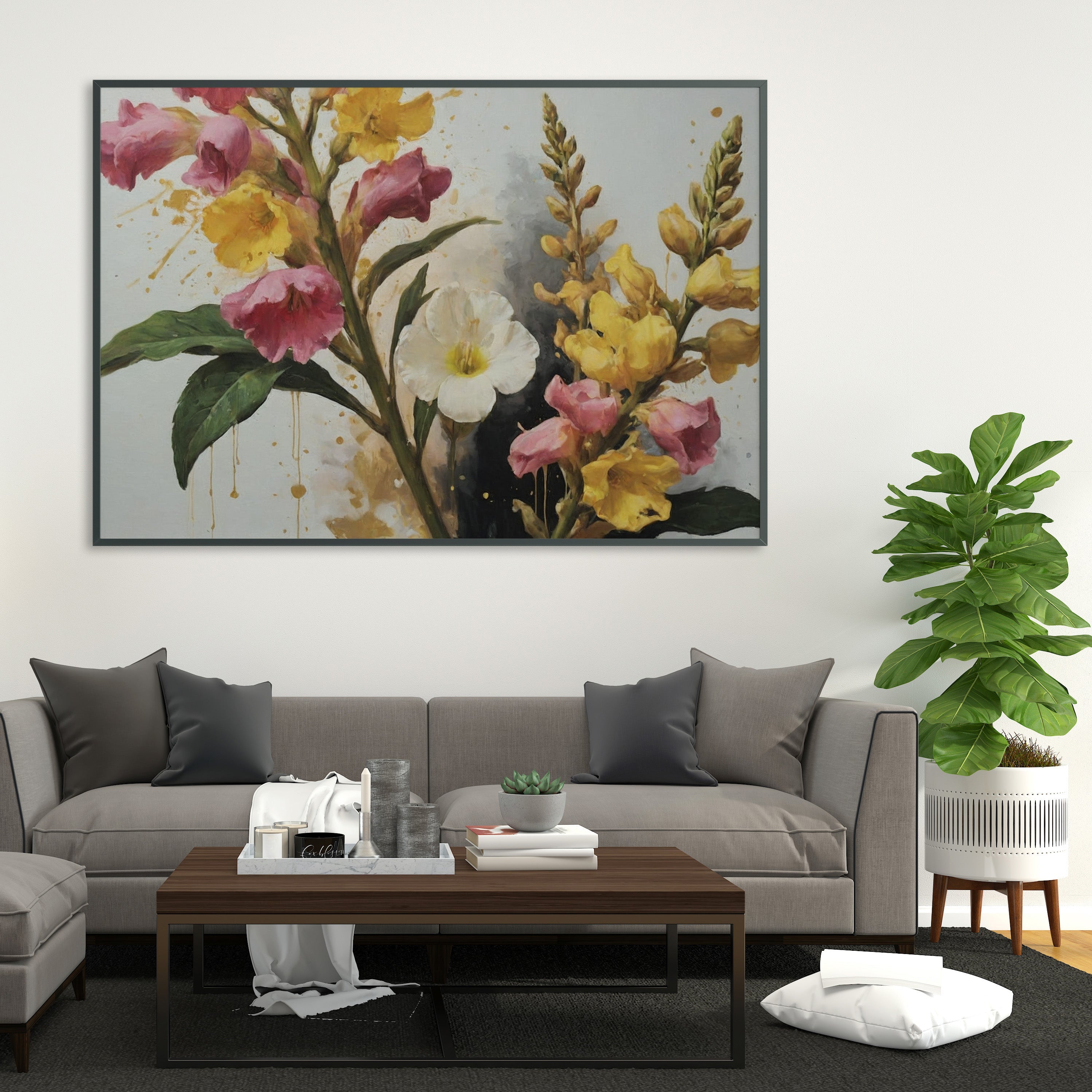 carteles decorativos - Arte Floral Abstrata