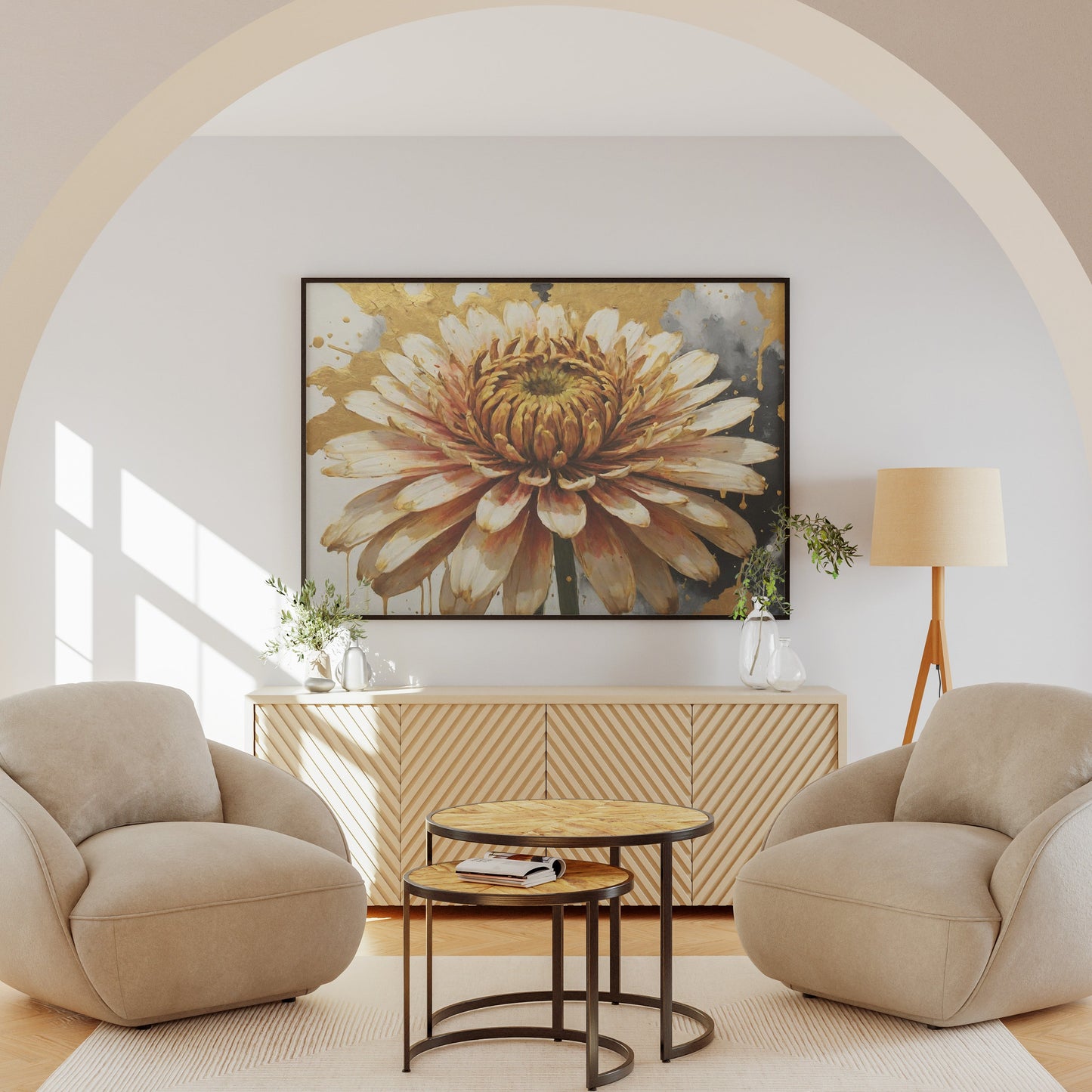 impressão em tela - Arte Floral Abstrata