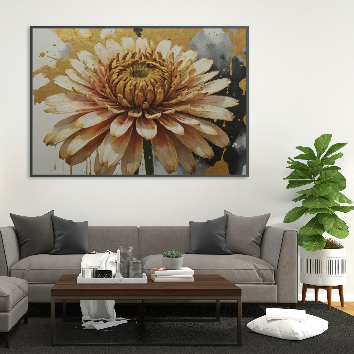 impressão em tela - Arte Floral Abstrata