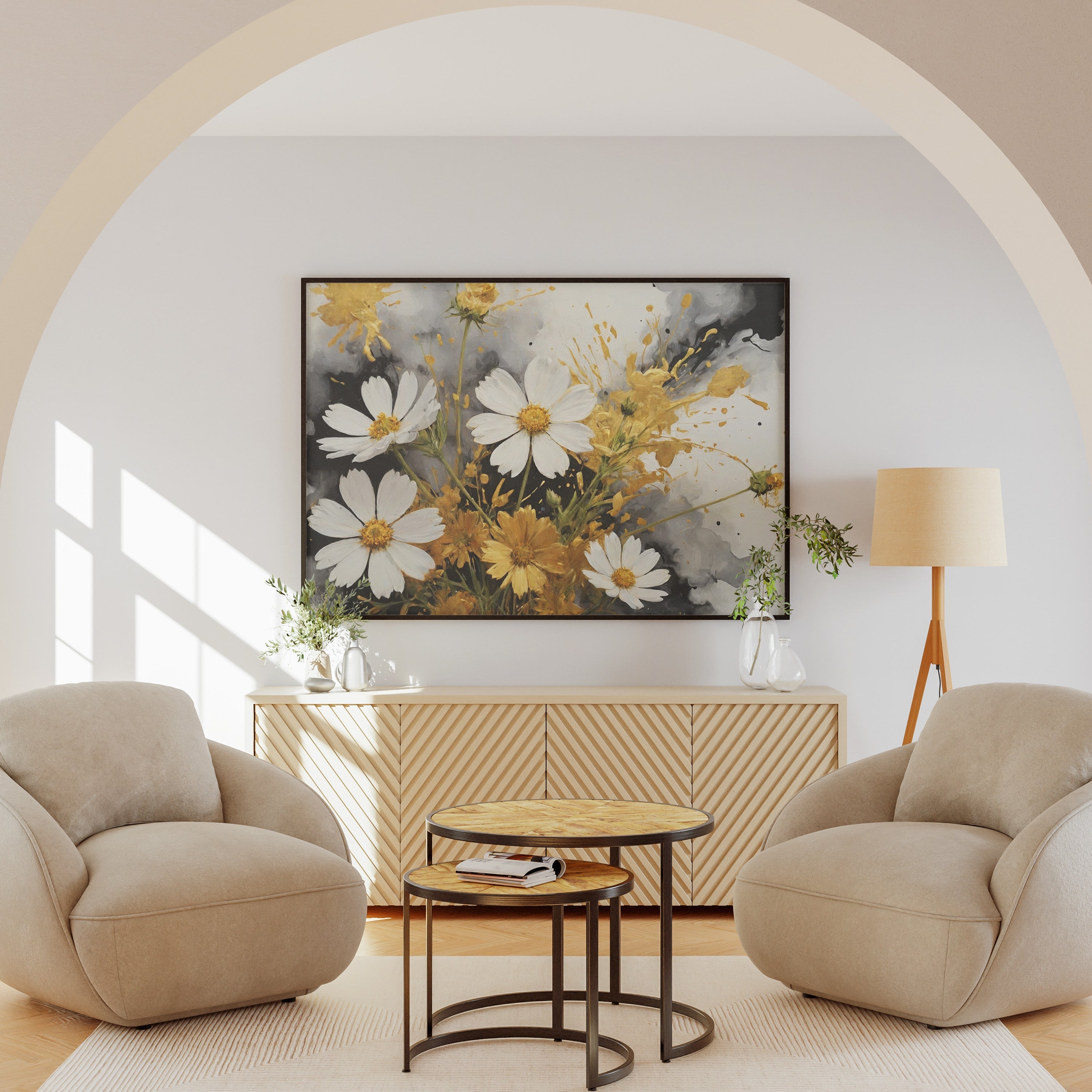 decoración de pared - Arte Floral Abstrata