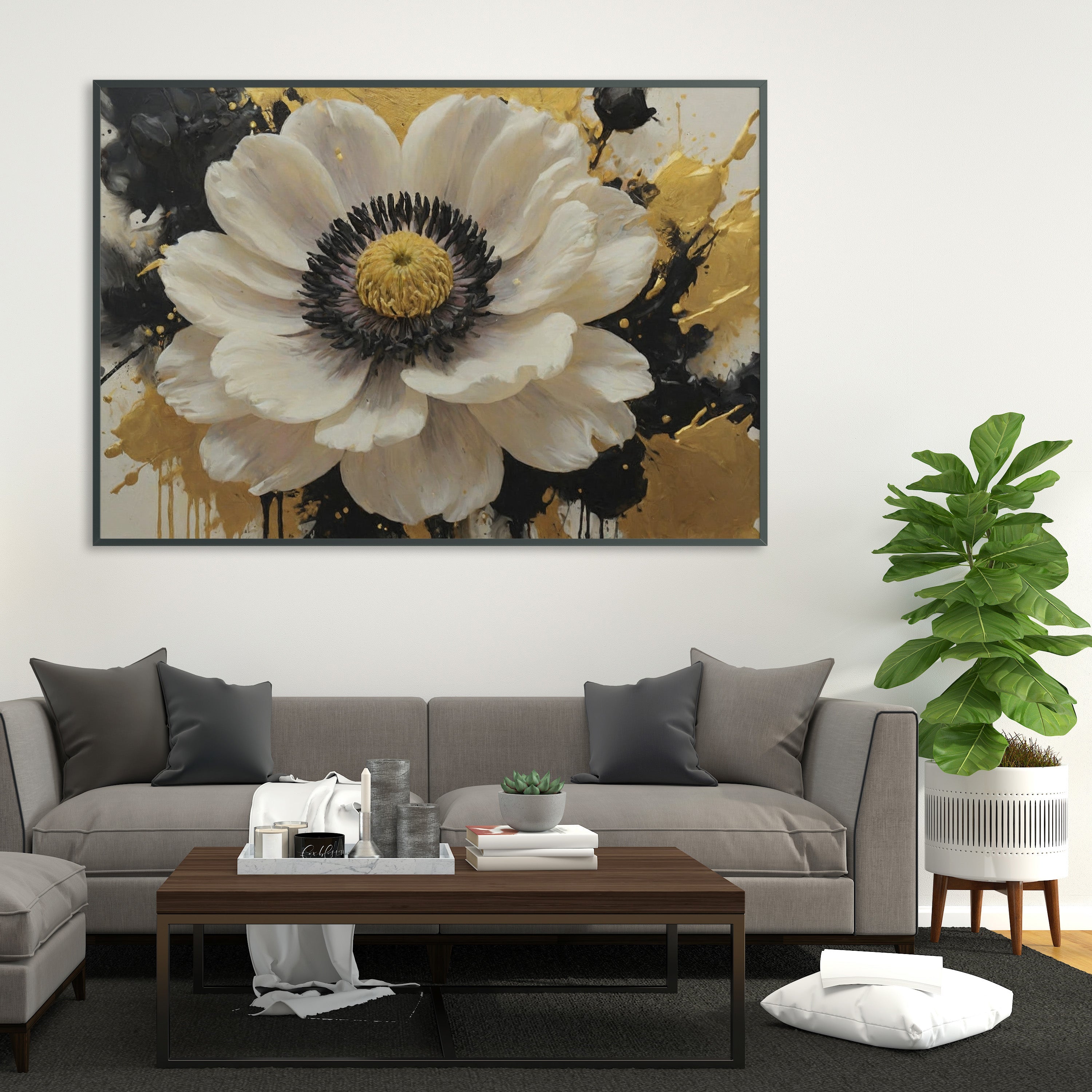 arte en lienzo - Arte Floral Abstrata