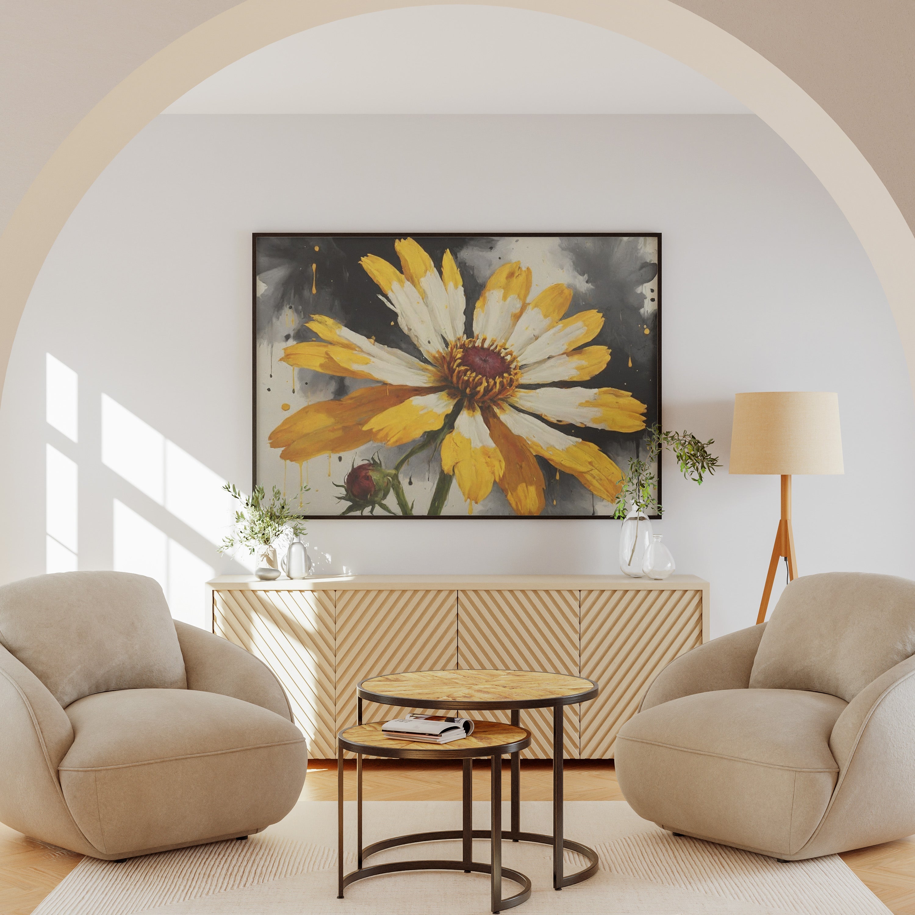 galería de cuadros - Arte floral abstracto