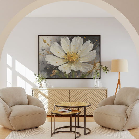 decoração com quadros - Arte Floral Abstrata