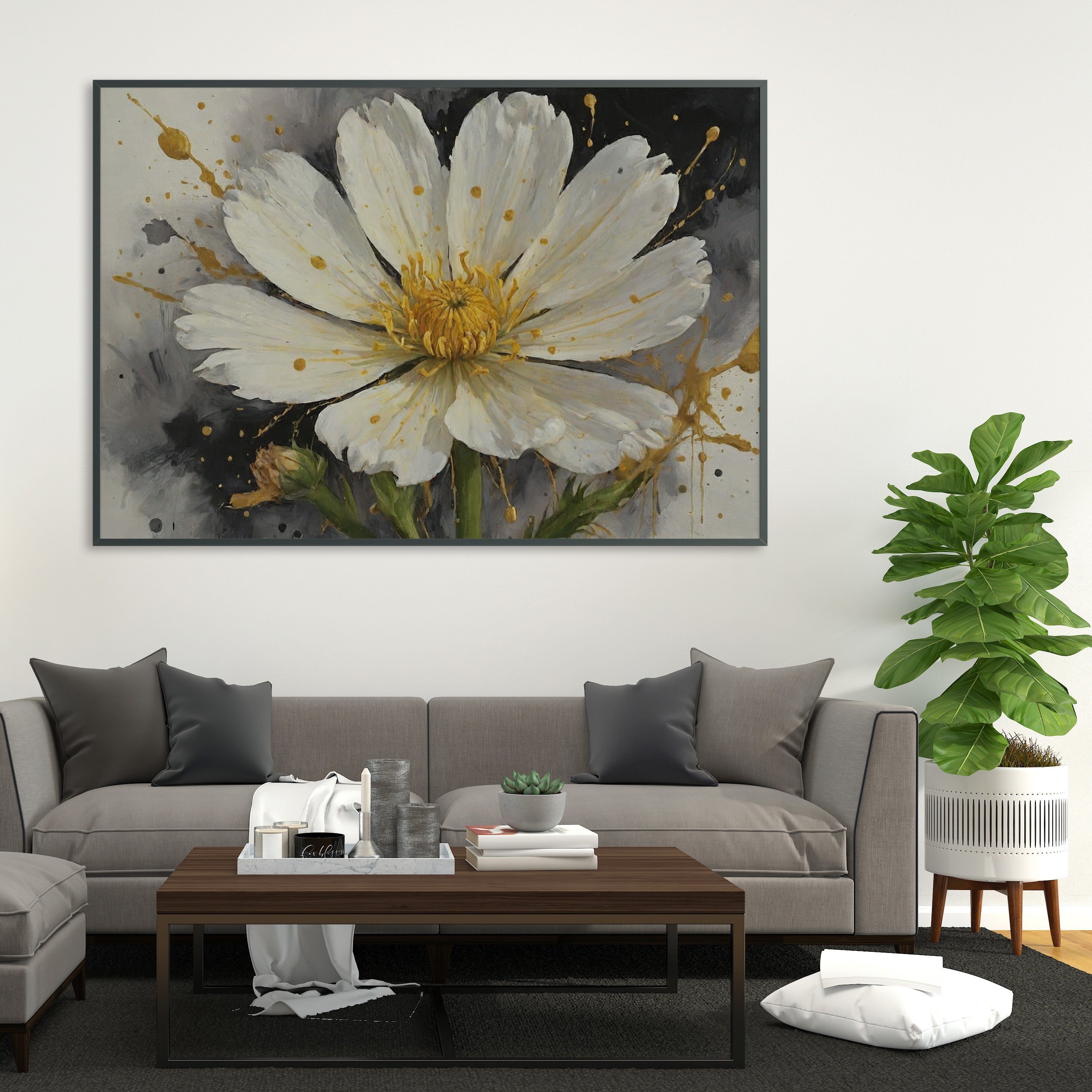 decoración con cuadros - Arte Floral Abstrata