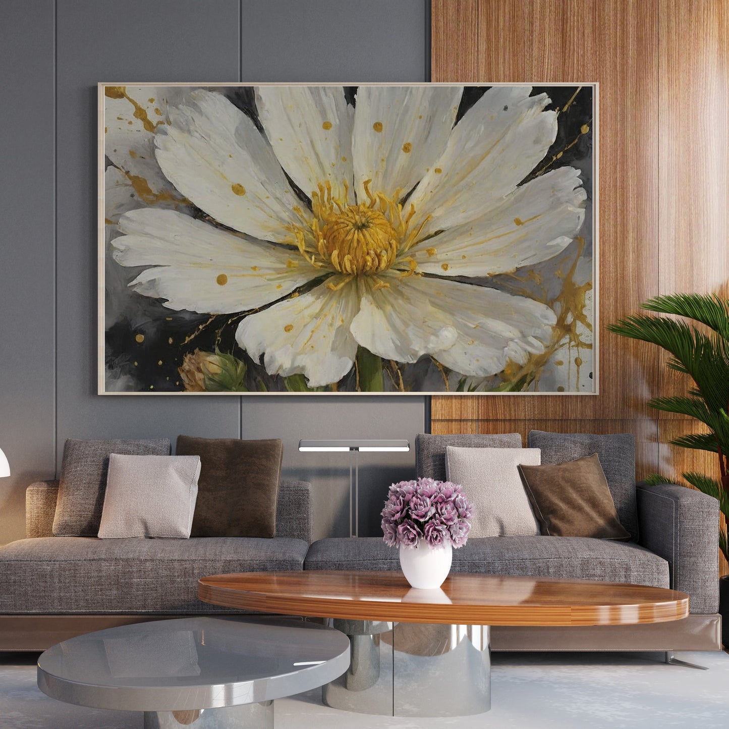 decoração com quadros - Arte Floral Abstrata