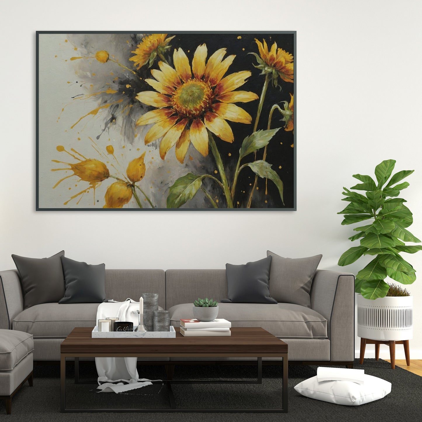 arte de parede - Arte Floral Abstrata