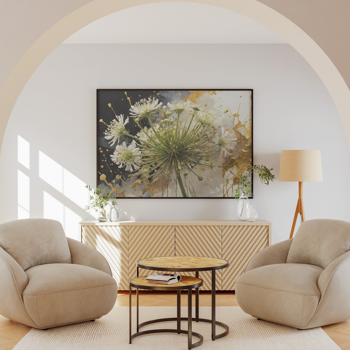 pôsteres decorativos - Arte Floral Abstrata