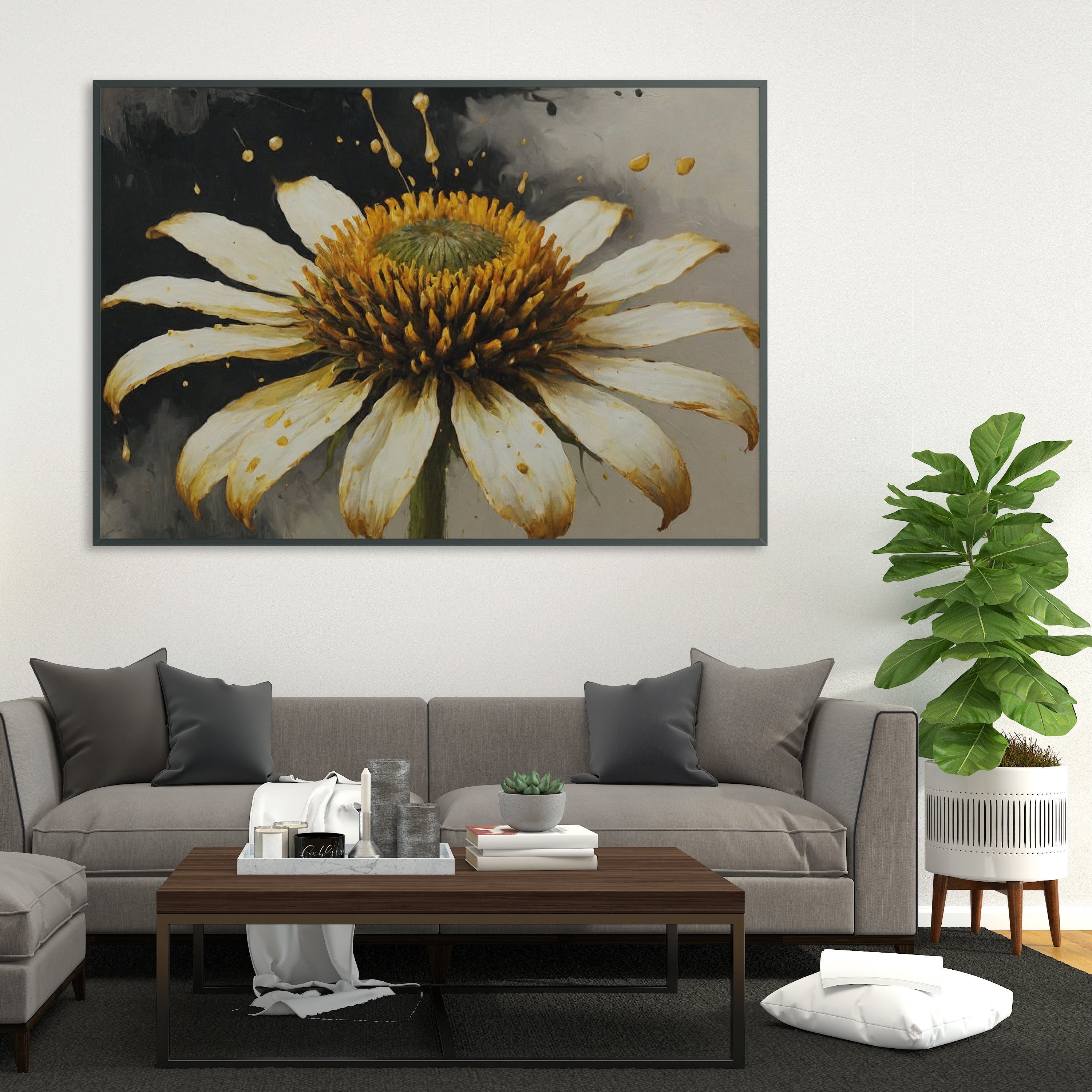 decoración con cuadros - Arte Floral Abstrata