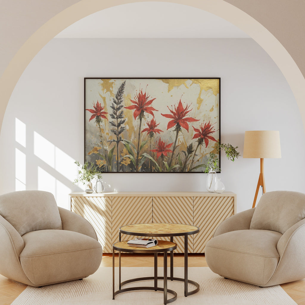 cuadros para sala - Arte Floral Abstrata