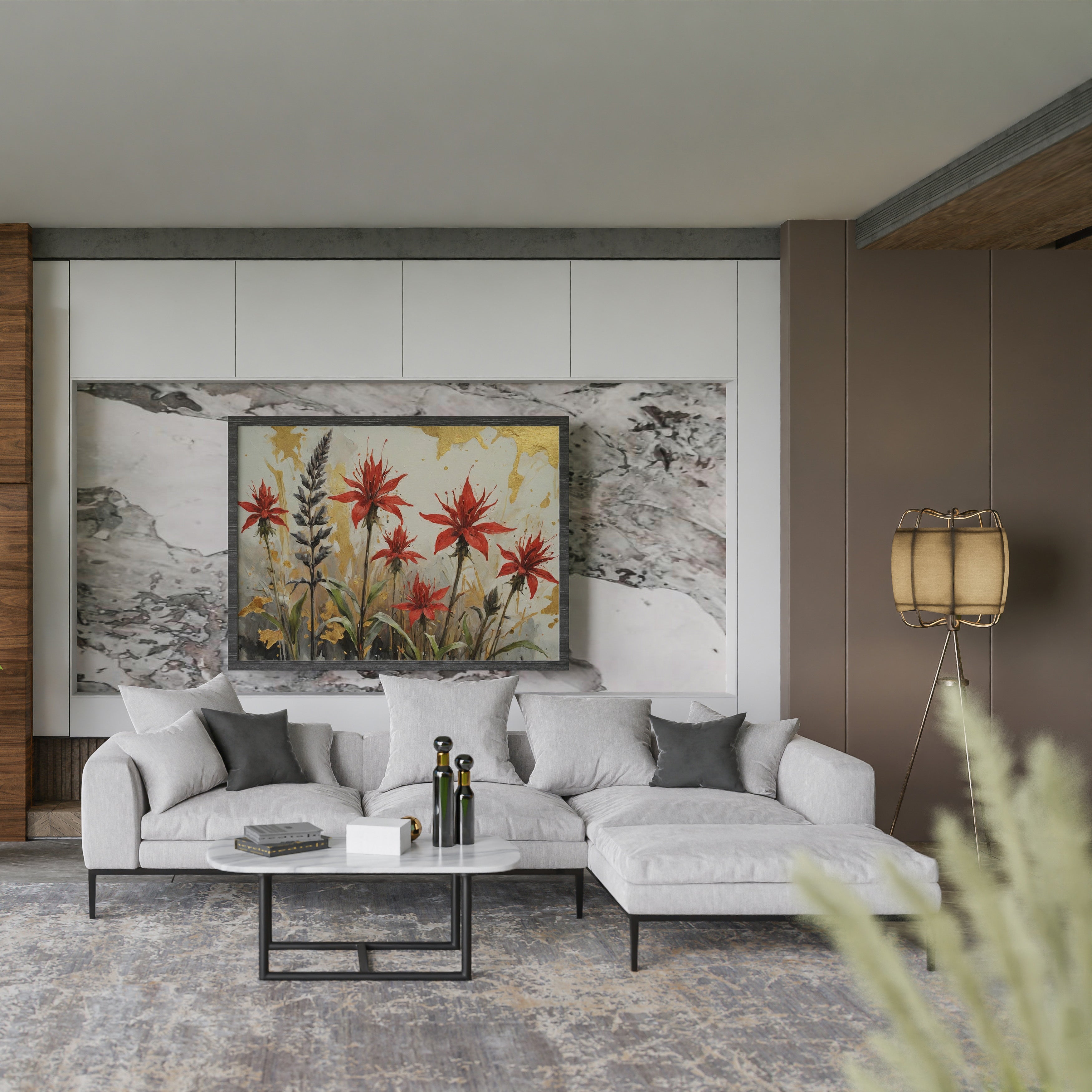 cuadros para sala - Arte Floral Abstrata