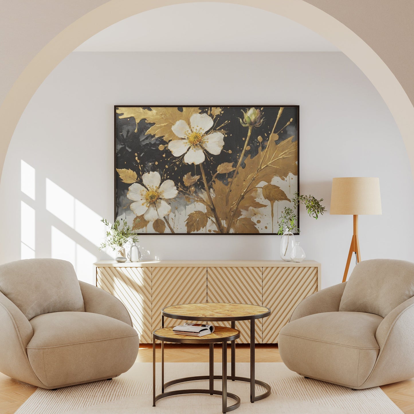 pôsteres decorativos - Arte Floral Abstrata