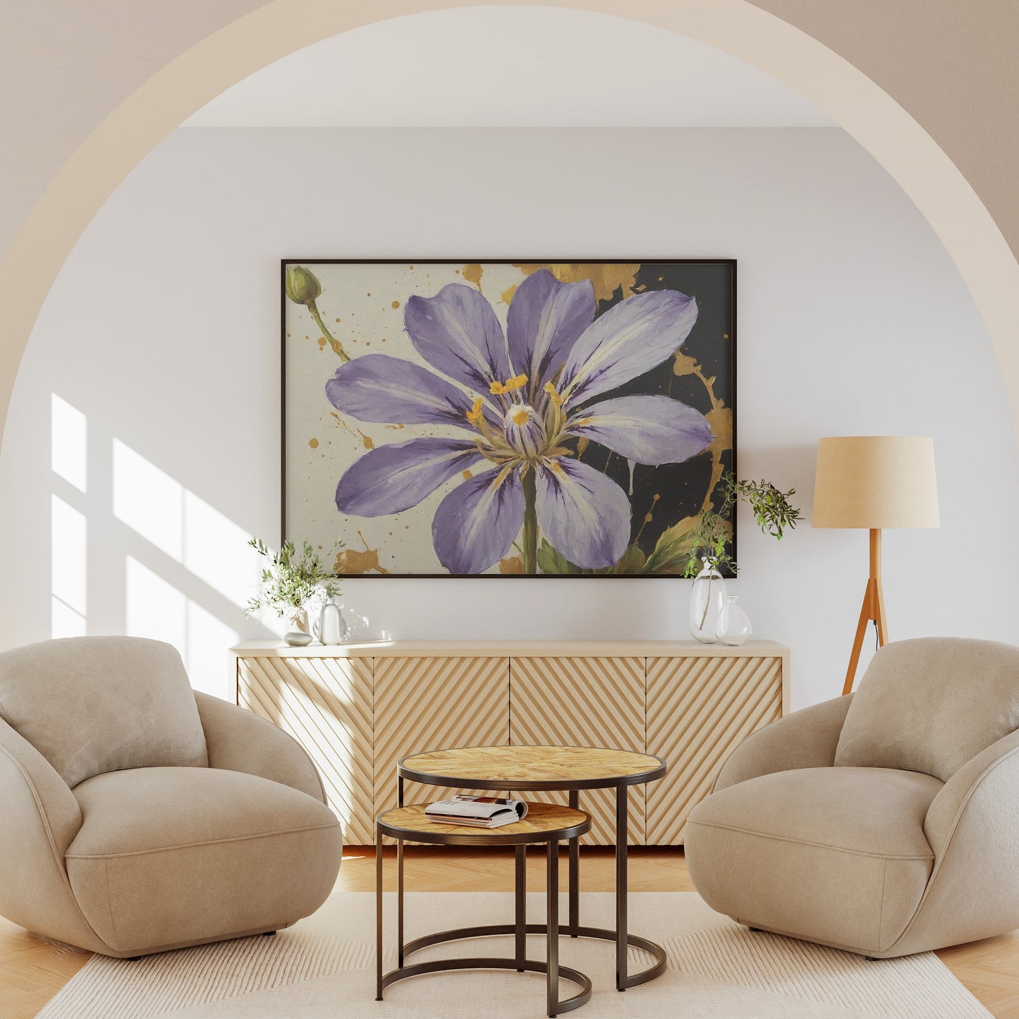 impressão em tela - Arte Floral Abstrata